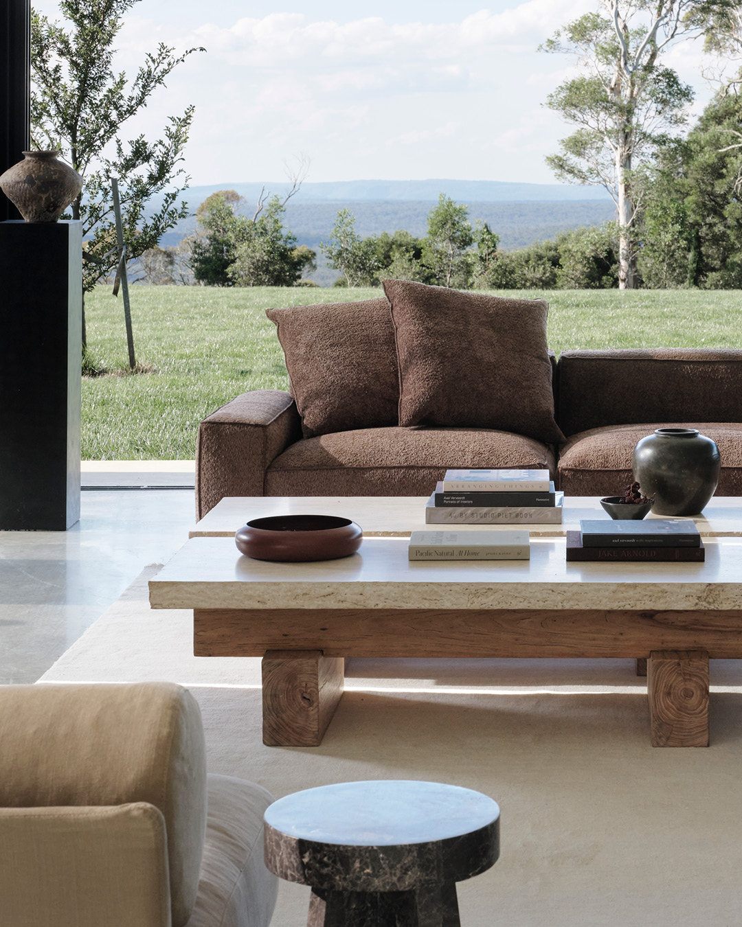 Travertine Rocco Rectangle Coffee Table