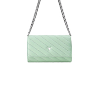 SAC MINI NELLY - CUIR VERT PASTEL MATELASSÉ