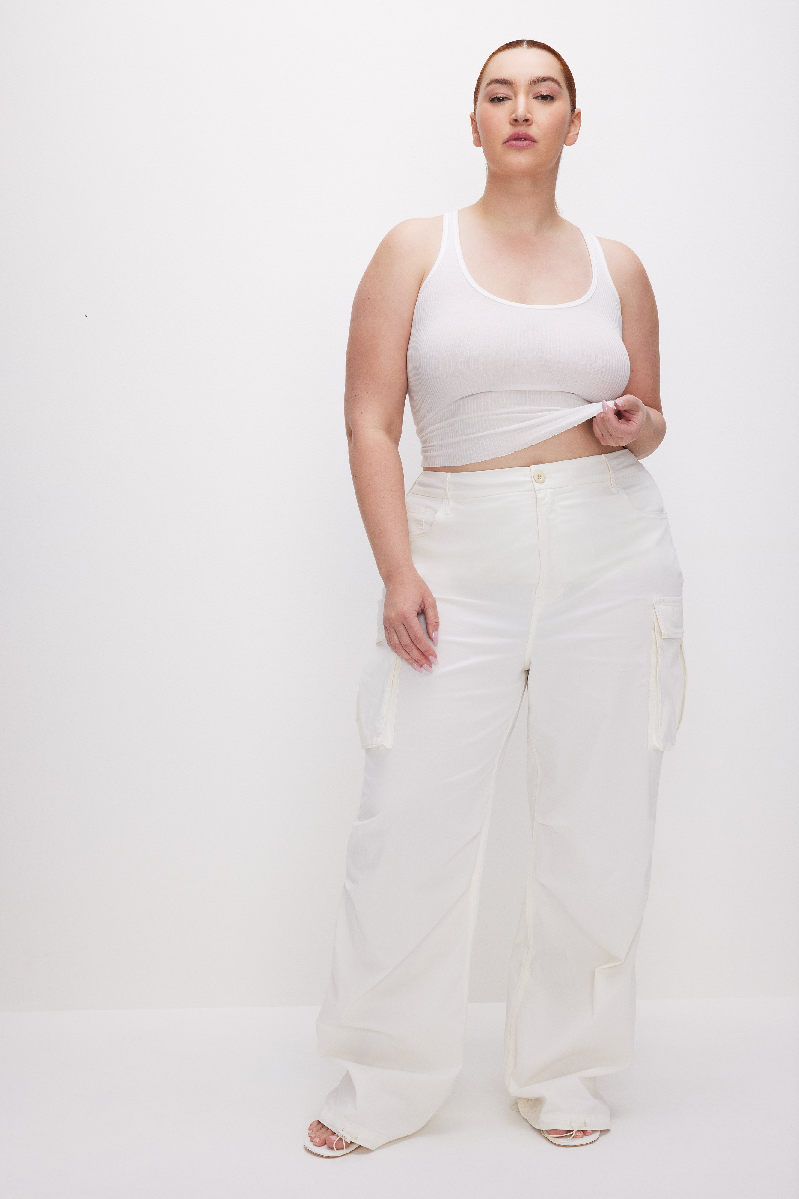 Styled with BAGGY CARGO PANTS | CLOUD WHITE