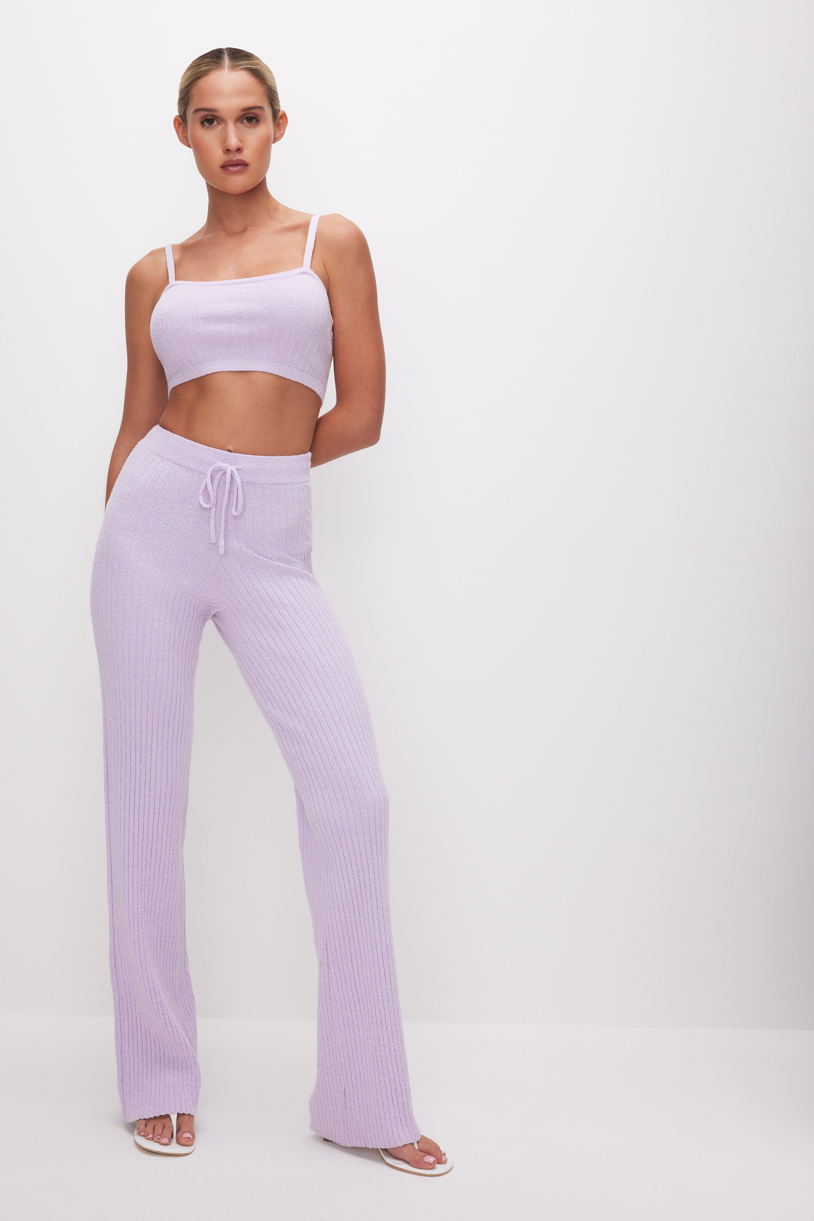 Styled with RIBBED TERRY CAMISOLE | LAVENDER001