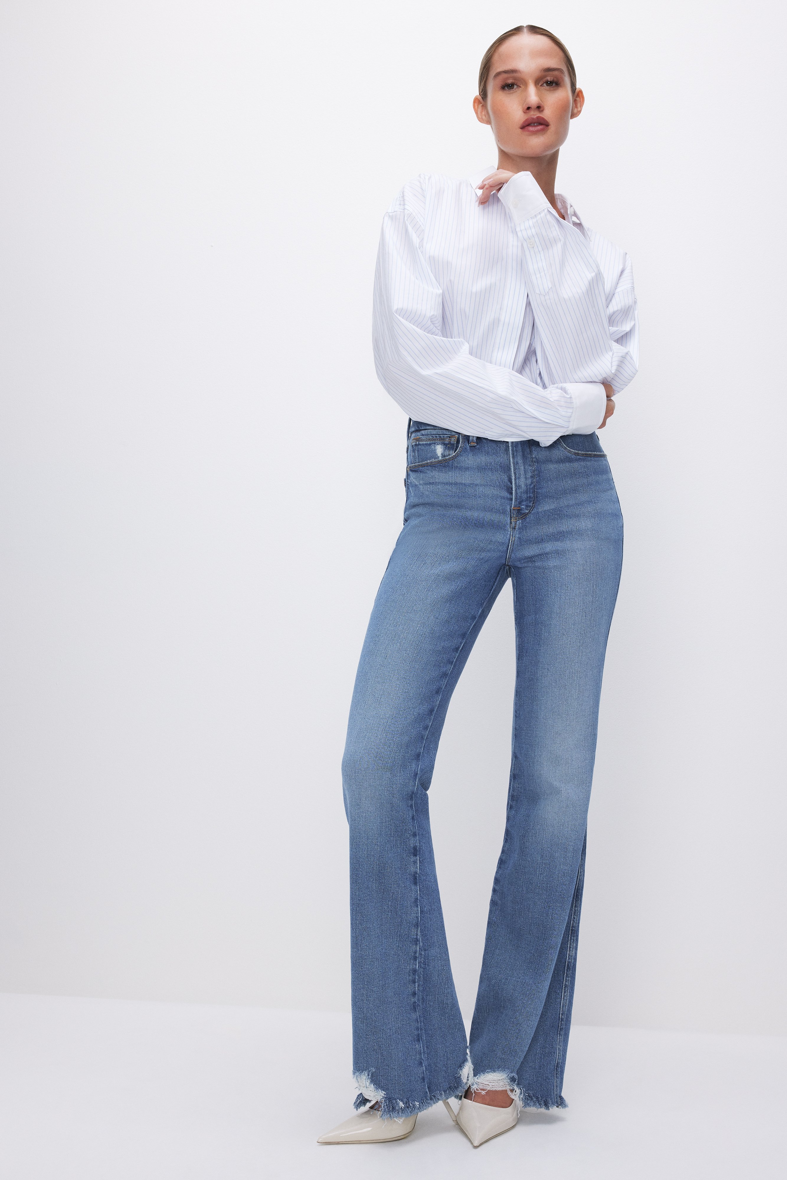 Styled with GOOD CURVE BOOTCUT JEANS | INDIGO631