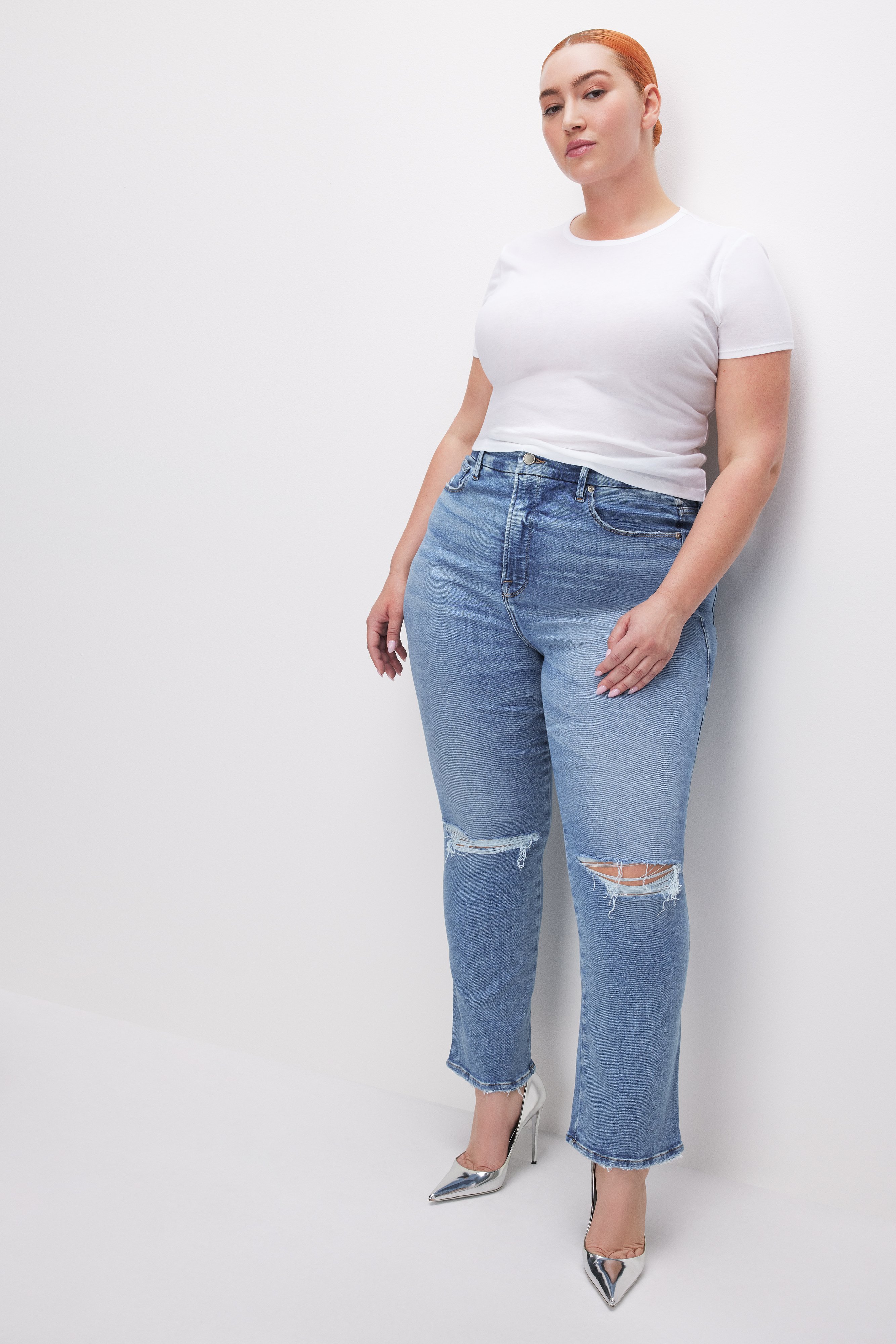 Styled with GOOD CURVE STRAIGHT JEANS | INDIGO628