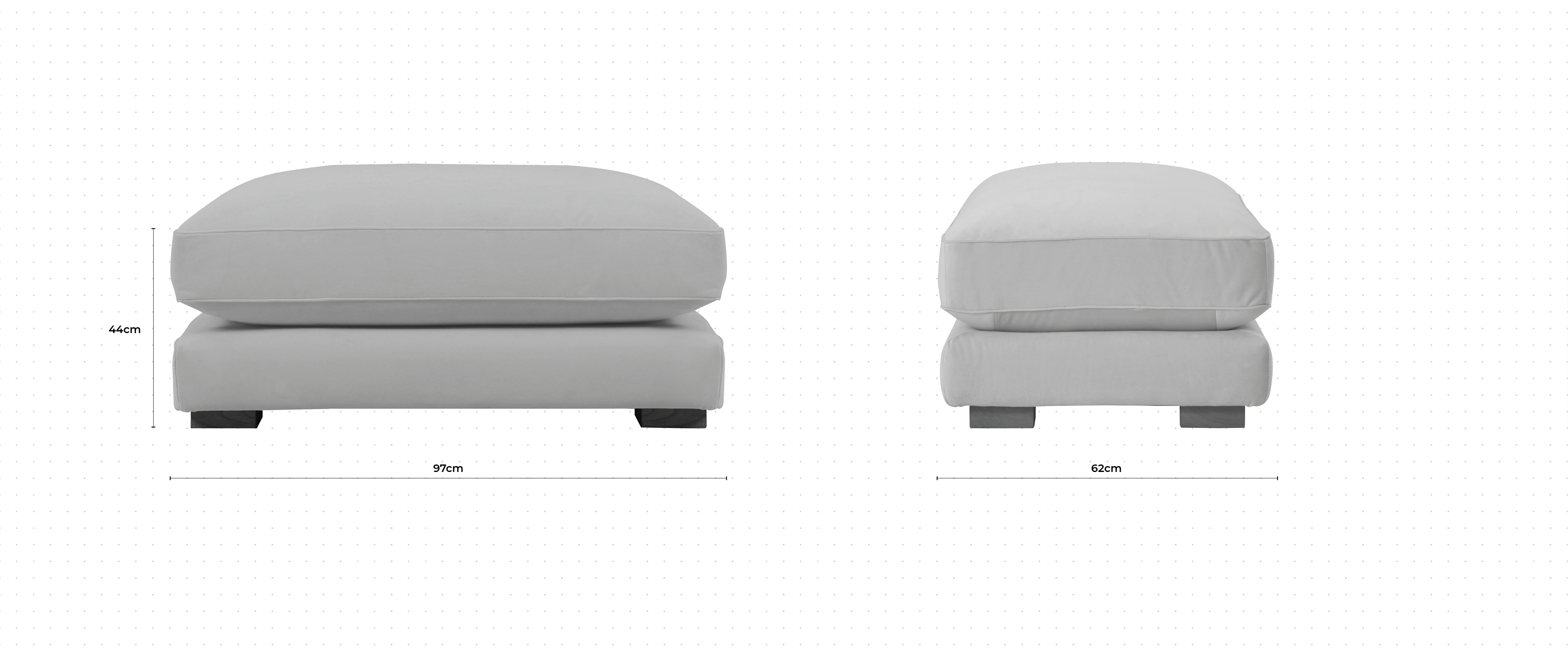 Dillon Footstool dimensions