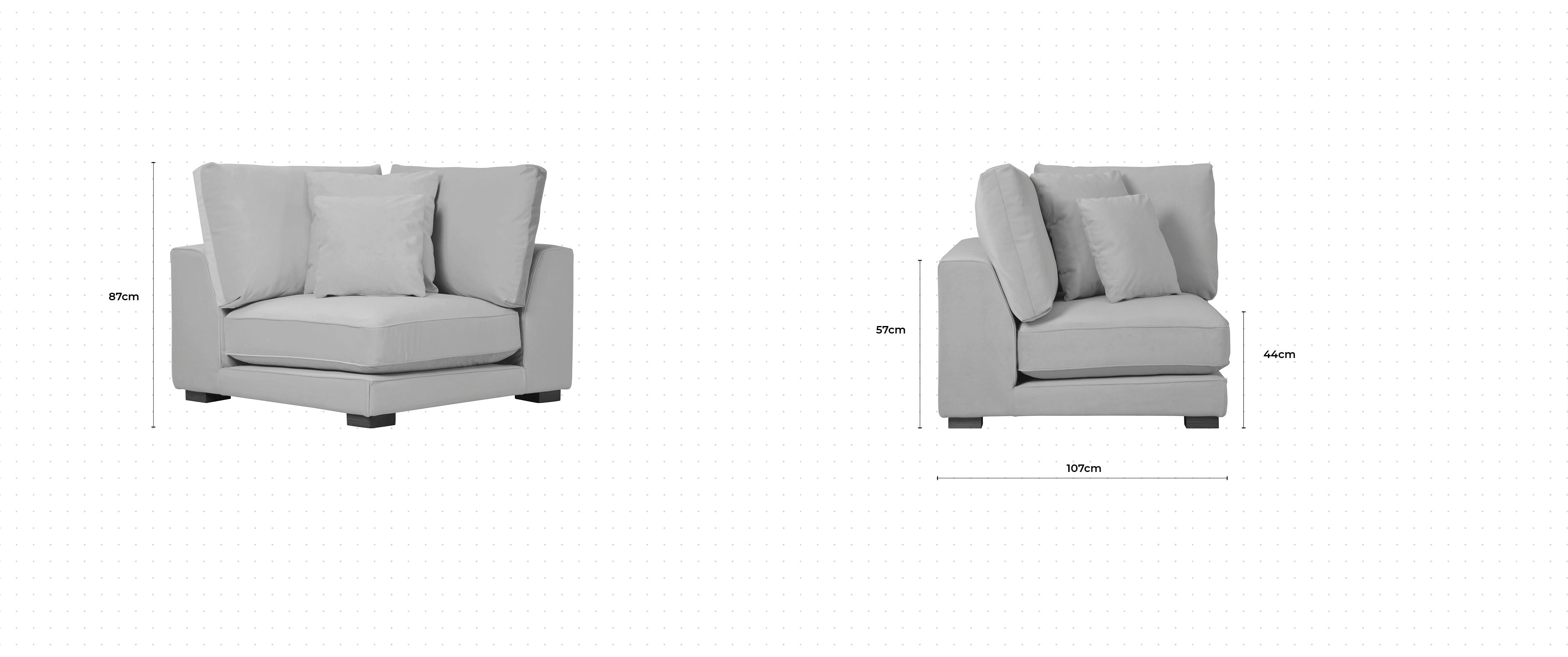 Dillon Corner Unit dimensions