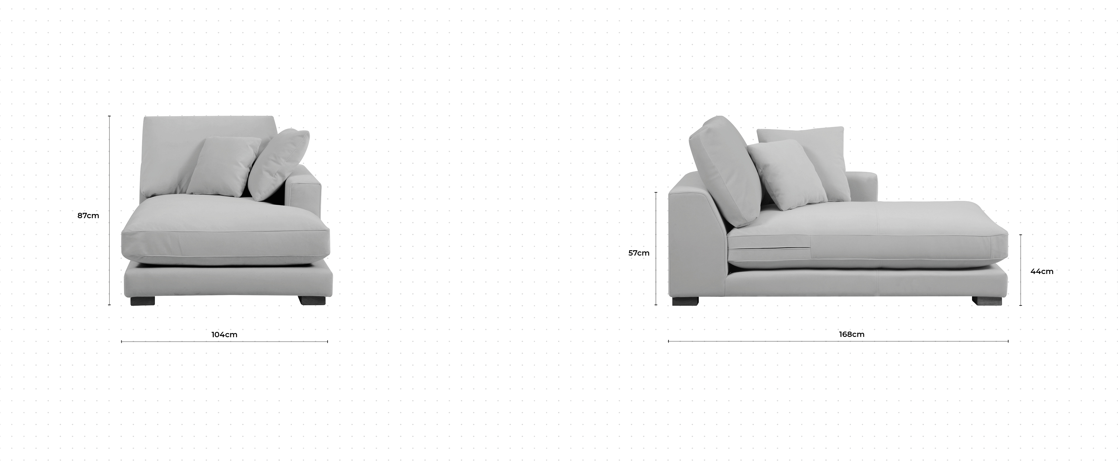 Dillon Chaise RHF dimensions