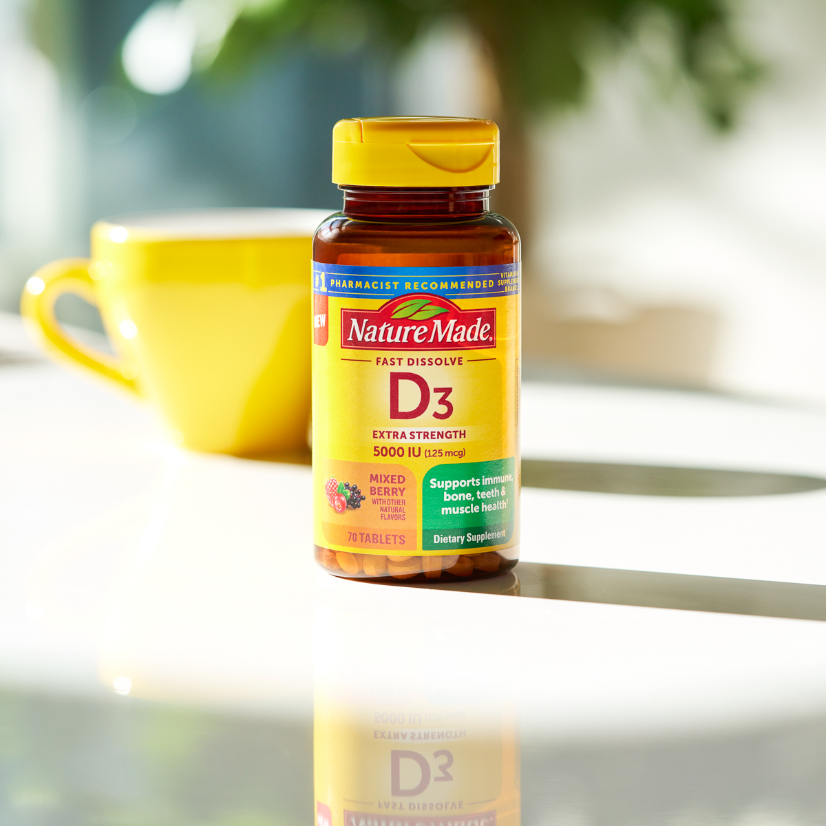 Vitamin D3 5000 IU (125 mcg) Fast Dissolve Tablets benefits