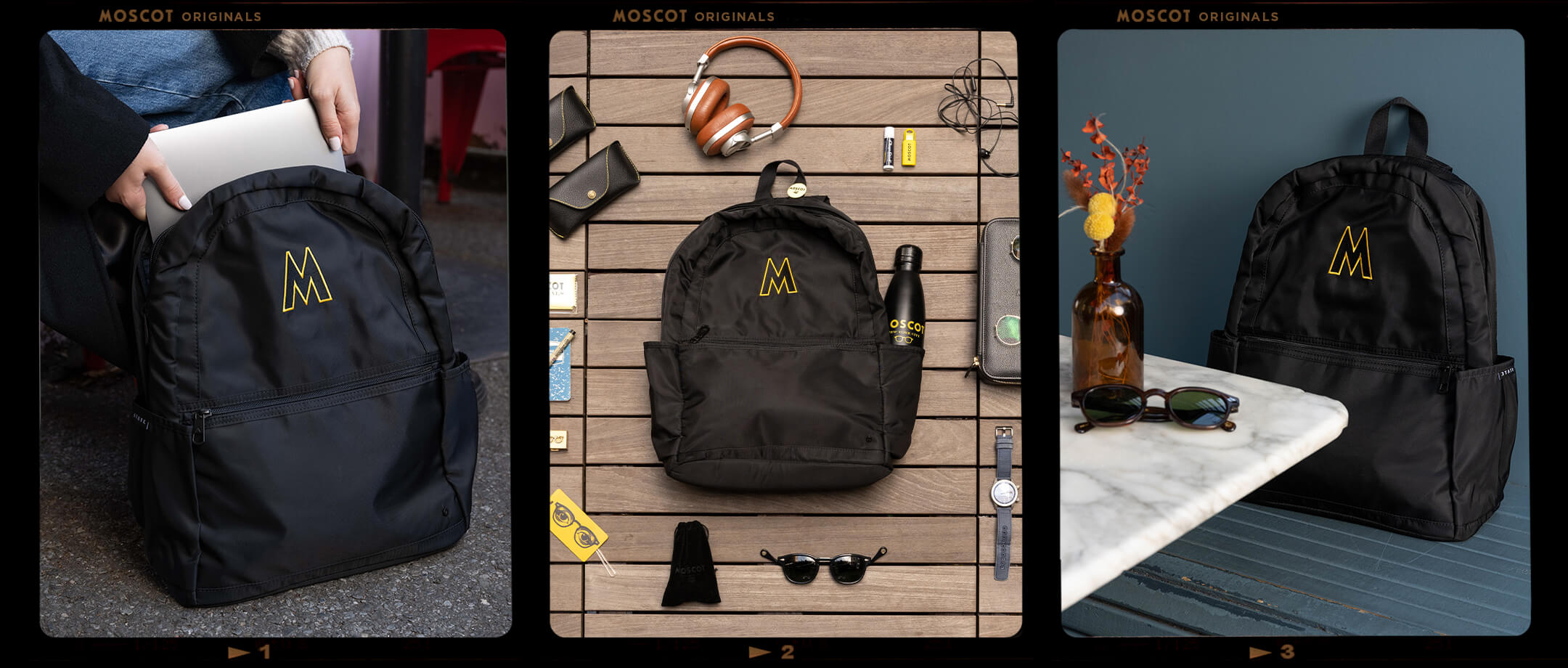  The MOSCOT Backpack is an essential travel item 