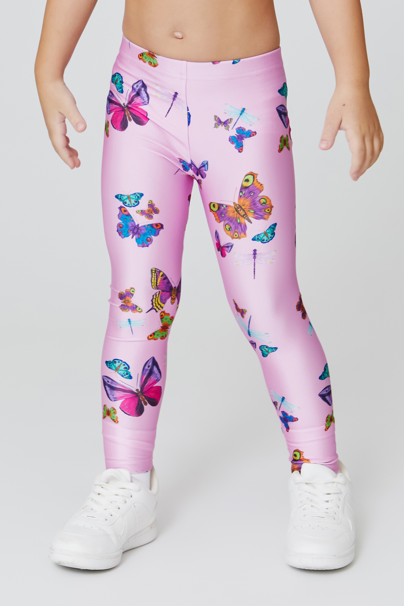 Toddler Leggings in Pink Neon Butterflies