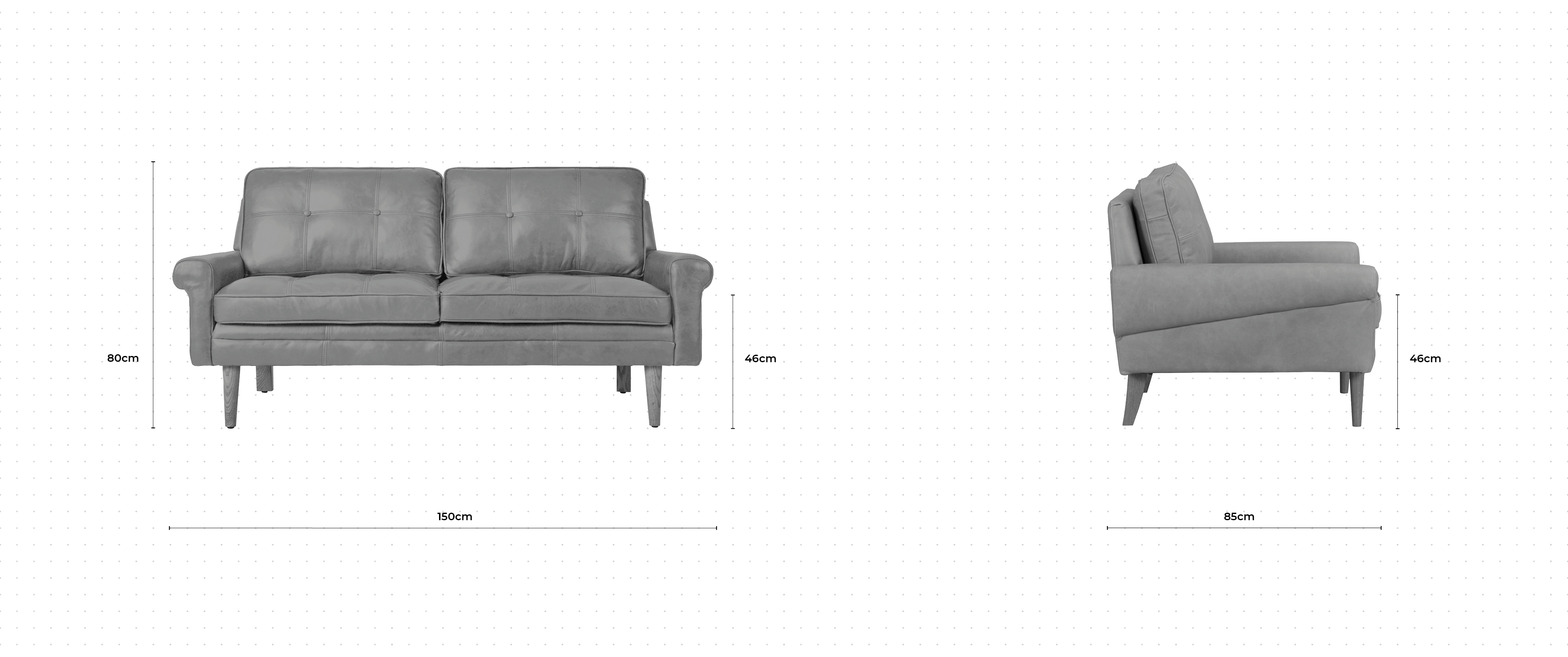 Banks 2 Seater Sofa dimensions