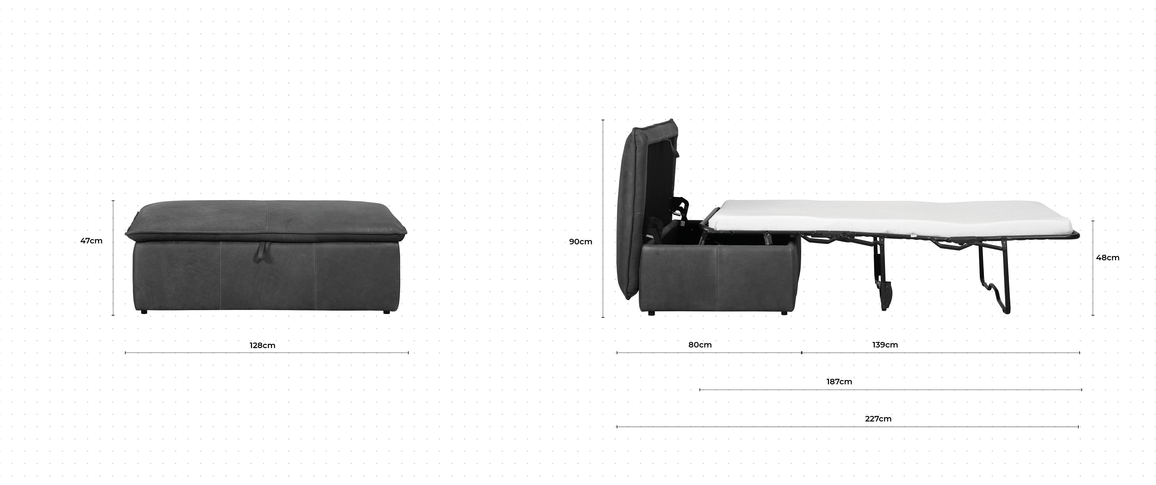 Christopher Stool Bed dimensions