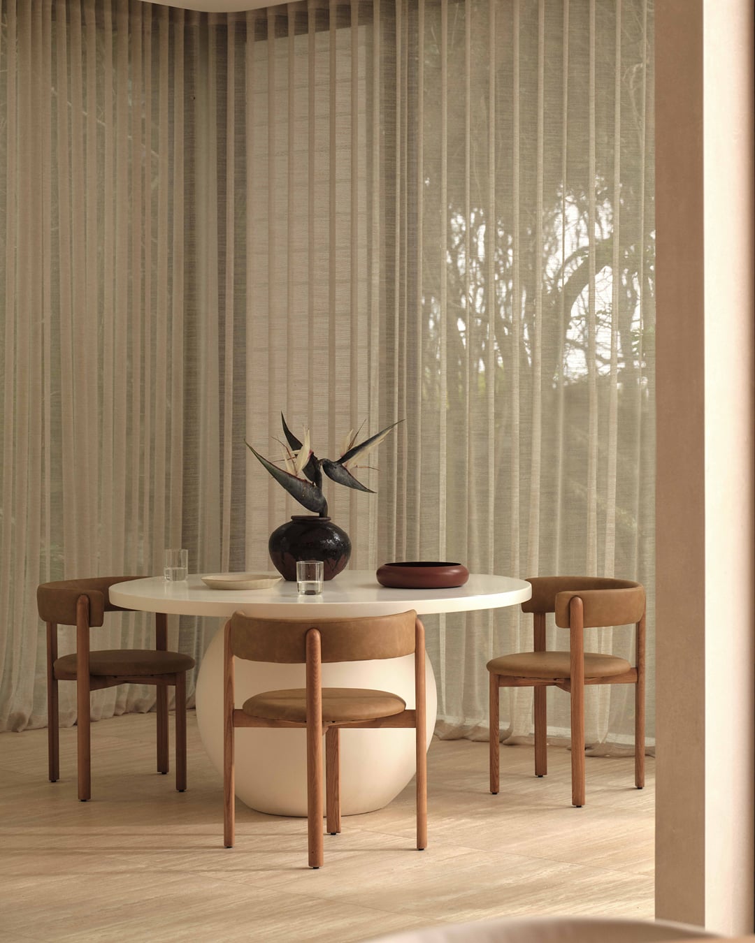 Tan Bellino Dining Chair