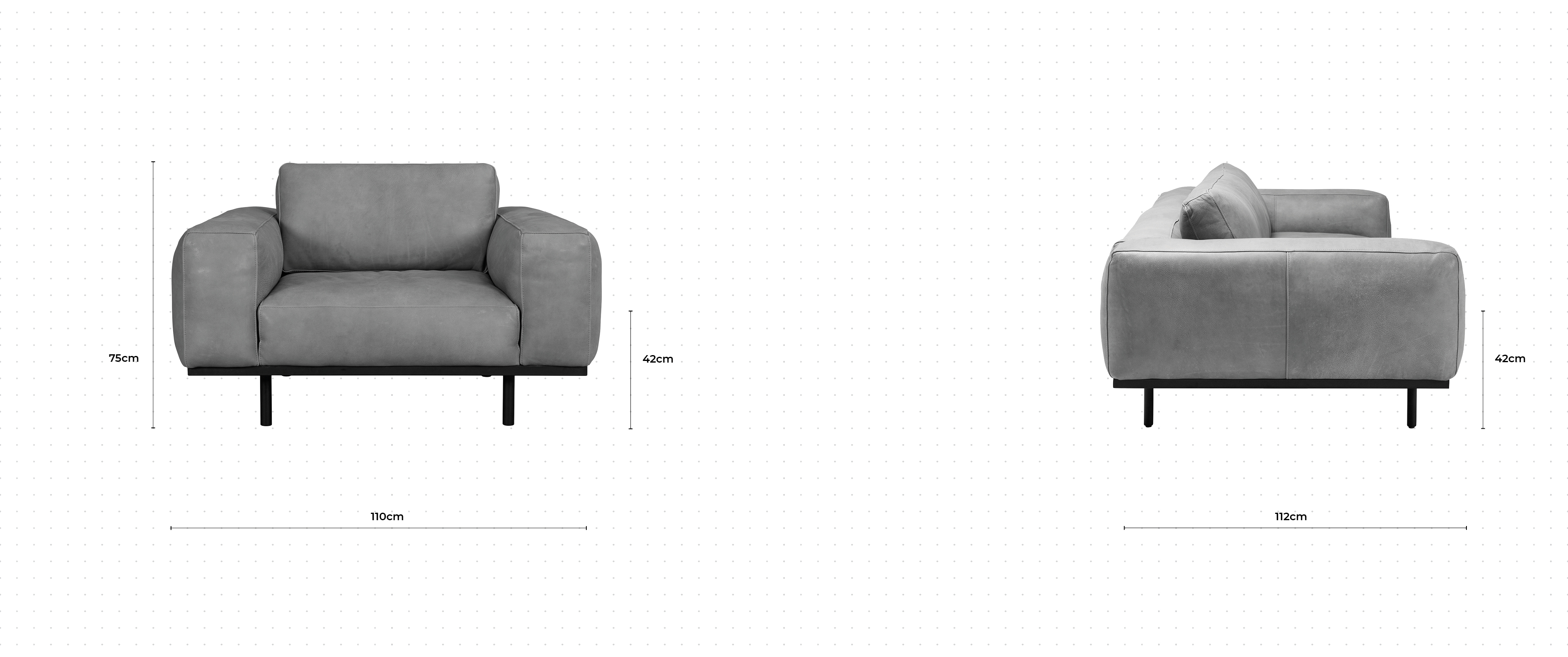 Nougat Armchair dimensions