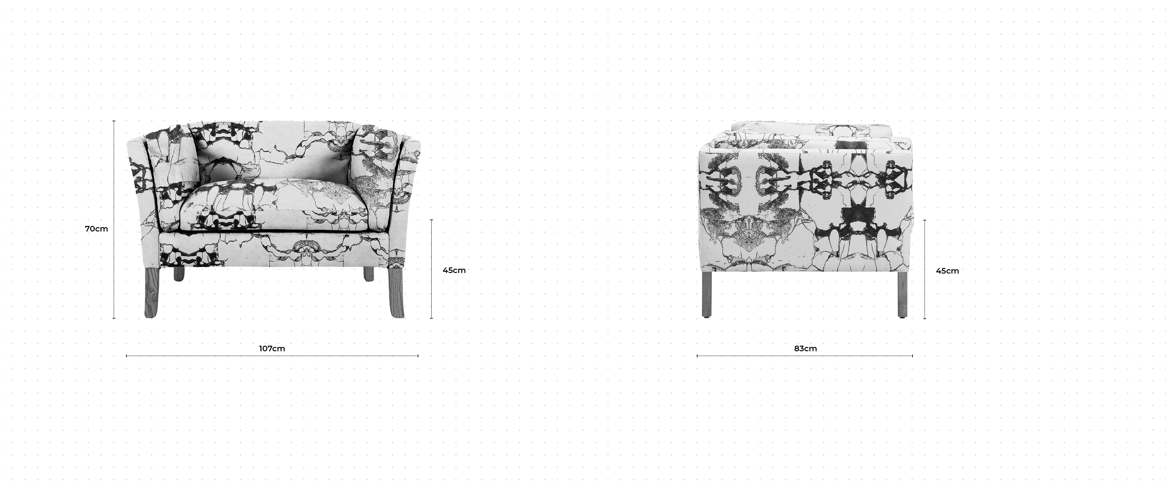 Whitehead Armchair dimensions