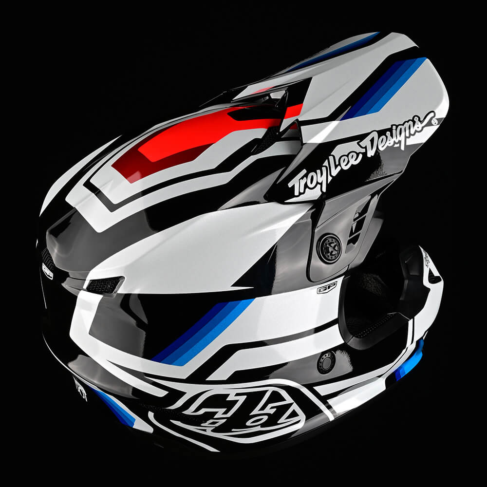 Troy Lee Designs GP Overload MX Offroad Helmet Black/White MD