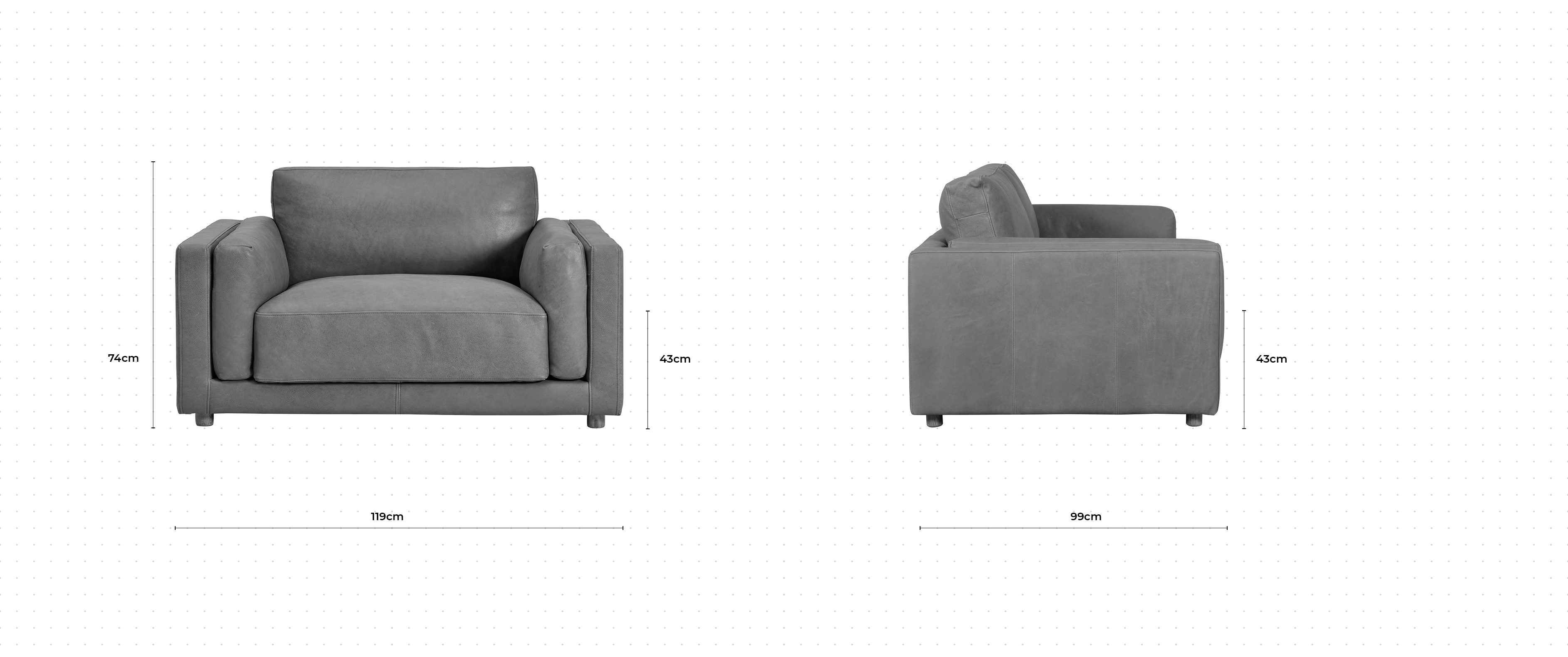 Butter Armchair dimensions
