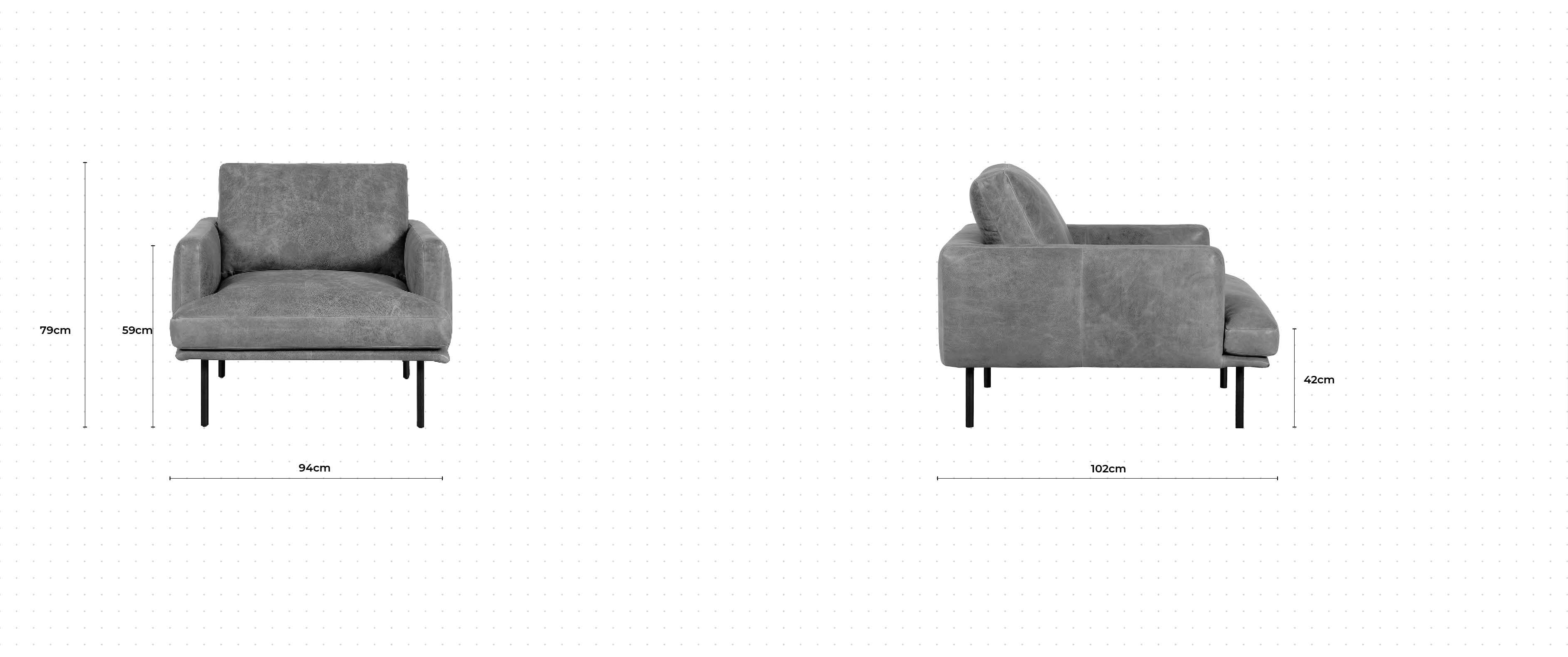 Crema Armchair dimensions