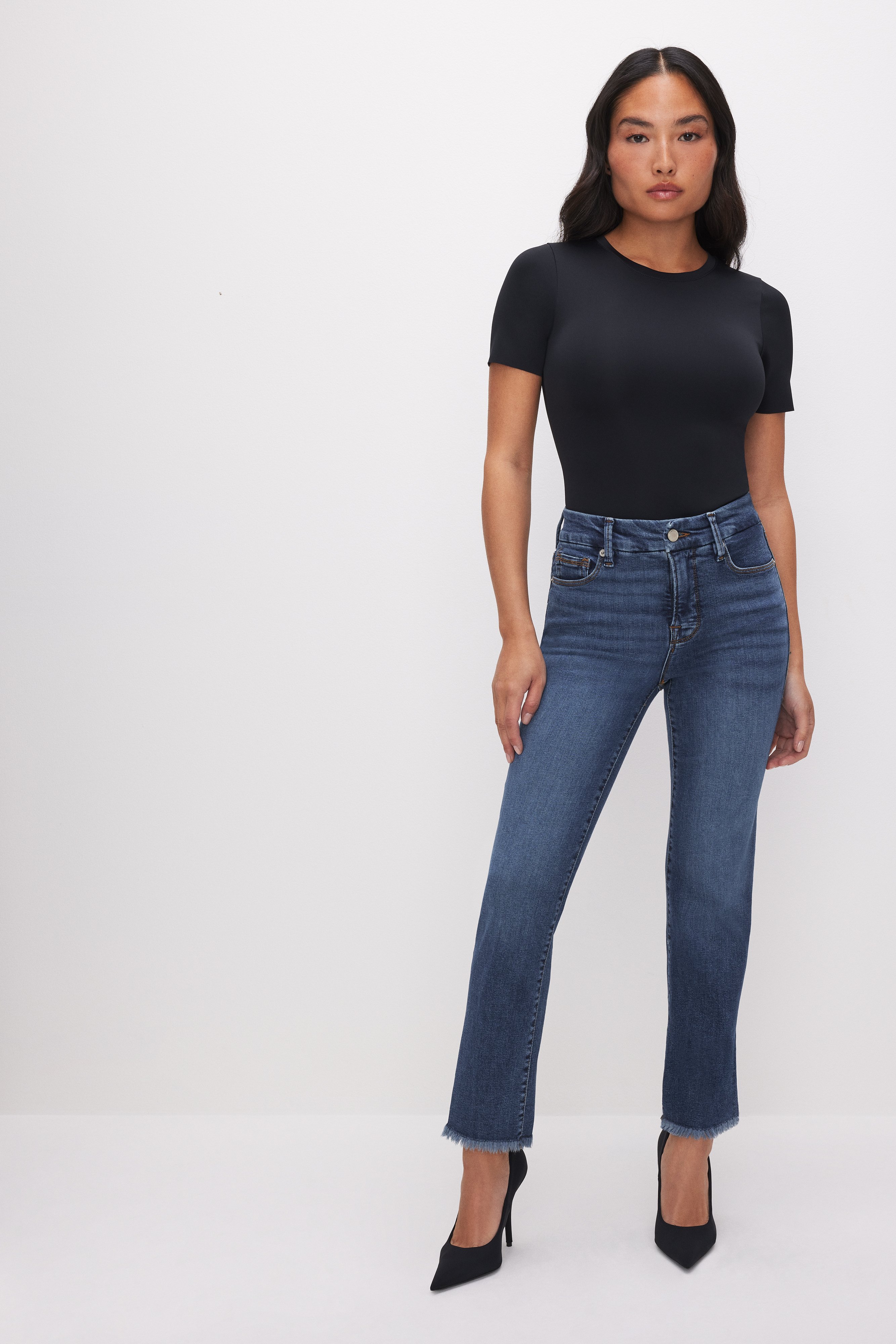 Styled with GOOD PETITE STRAIGHT JEANS | INDIGO273