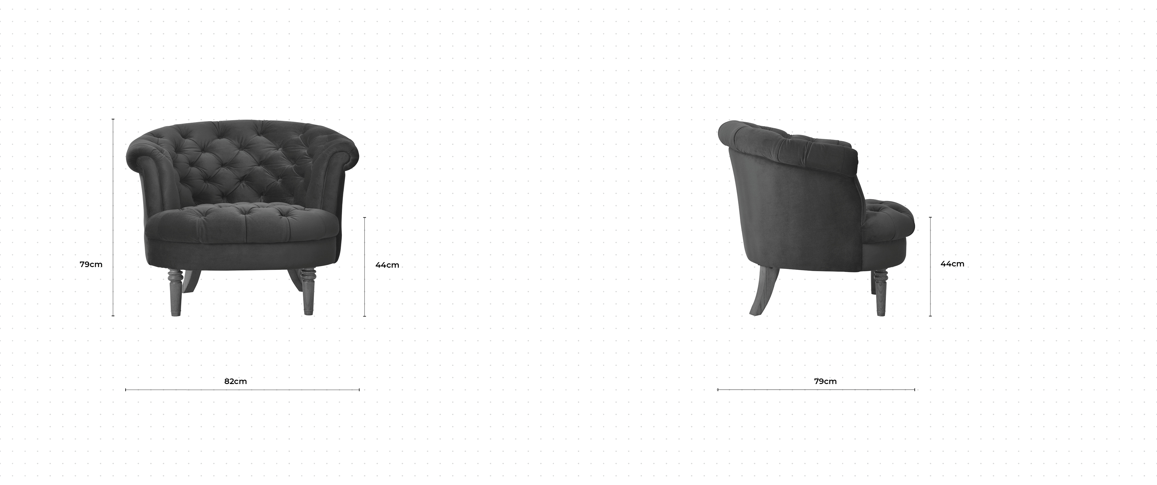 Barnet Armchair dimensions