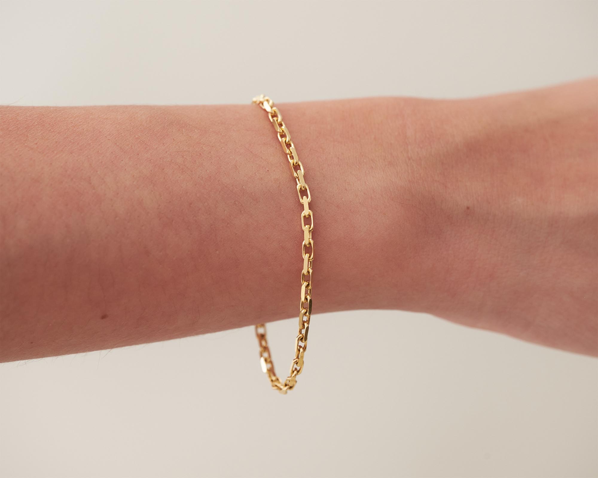 The Figaro 14k Gold Chain Bracelet | Holden