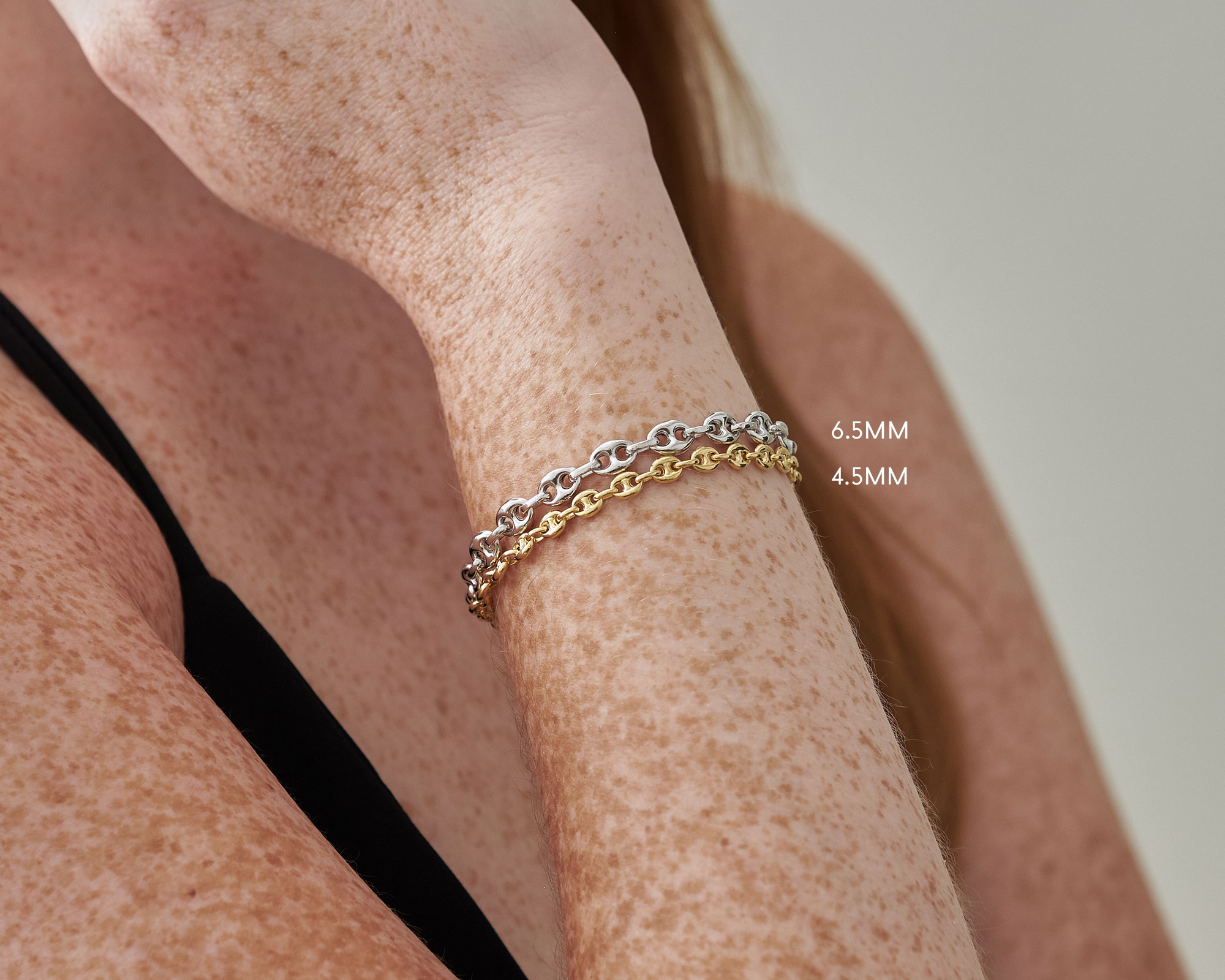 アクセサリー sunny side Puffed Marina Chain Bracelet The Puffed Mariner Gold Link Bracelet | Holden