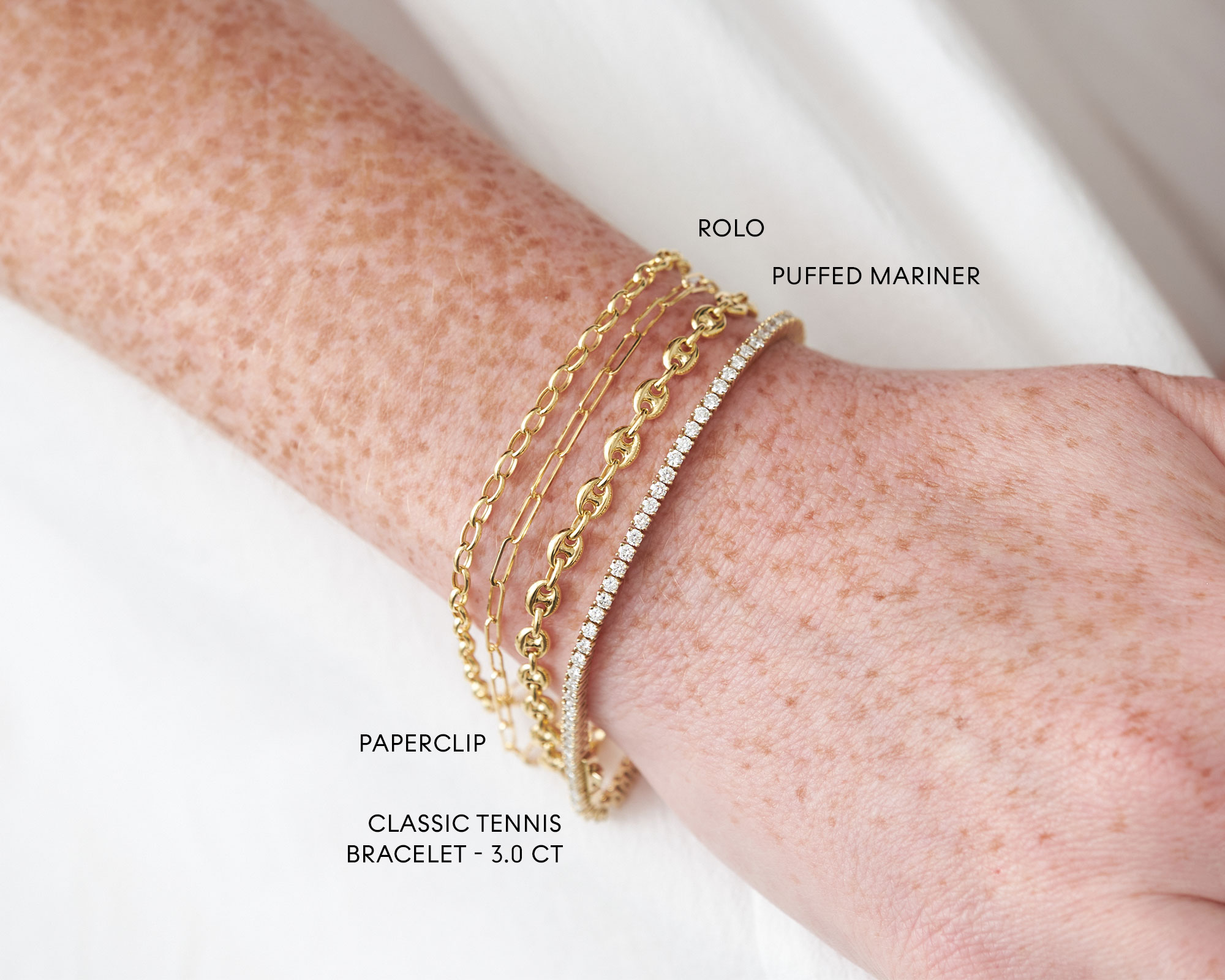 The Puffed Mariner Gold Link Bracelet | Holden