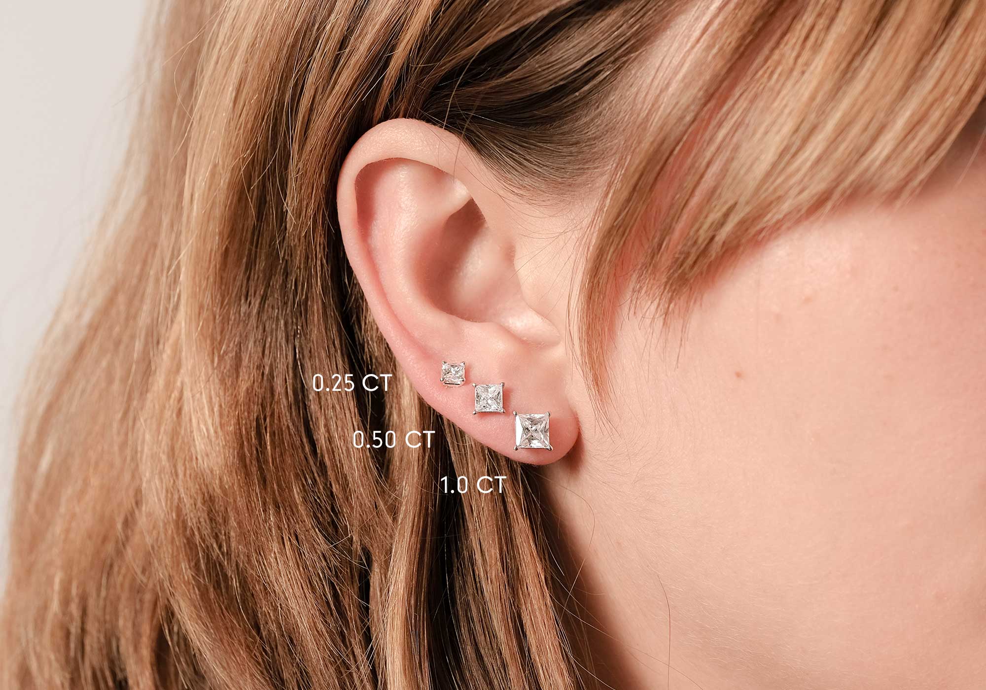 Princess deals stud earrings