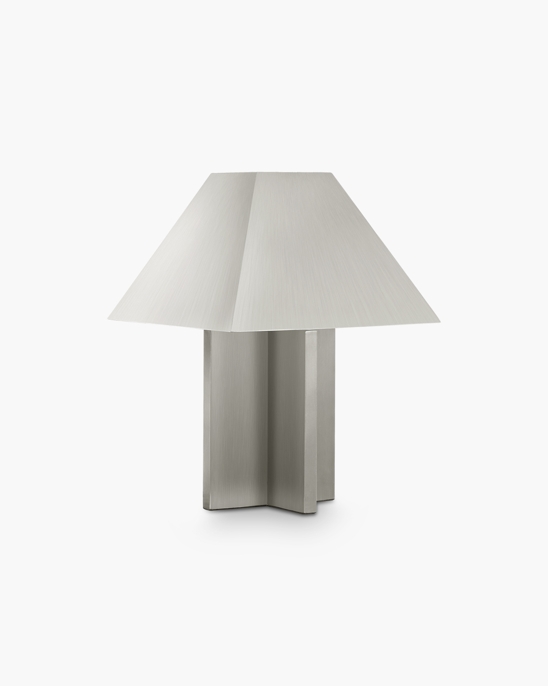 Zaha Brushed Steel Lamp