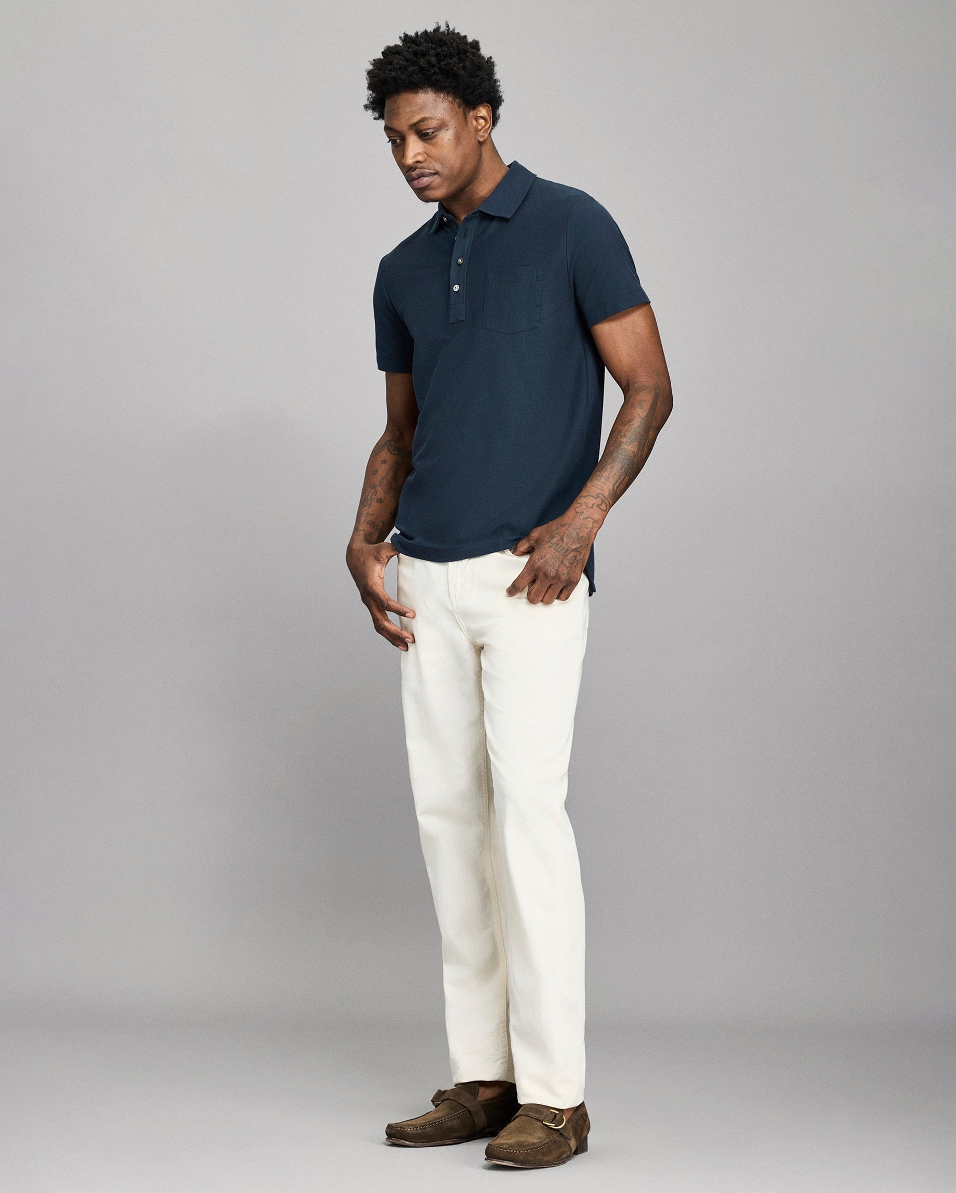 Pique Pensacola Polo in Pima Cotton Knit | Billy Reid