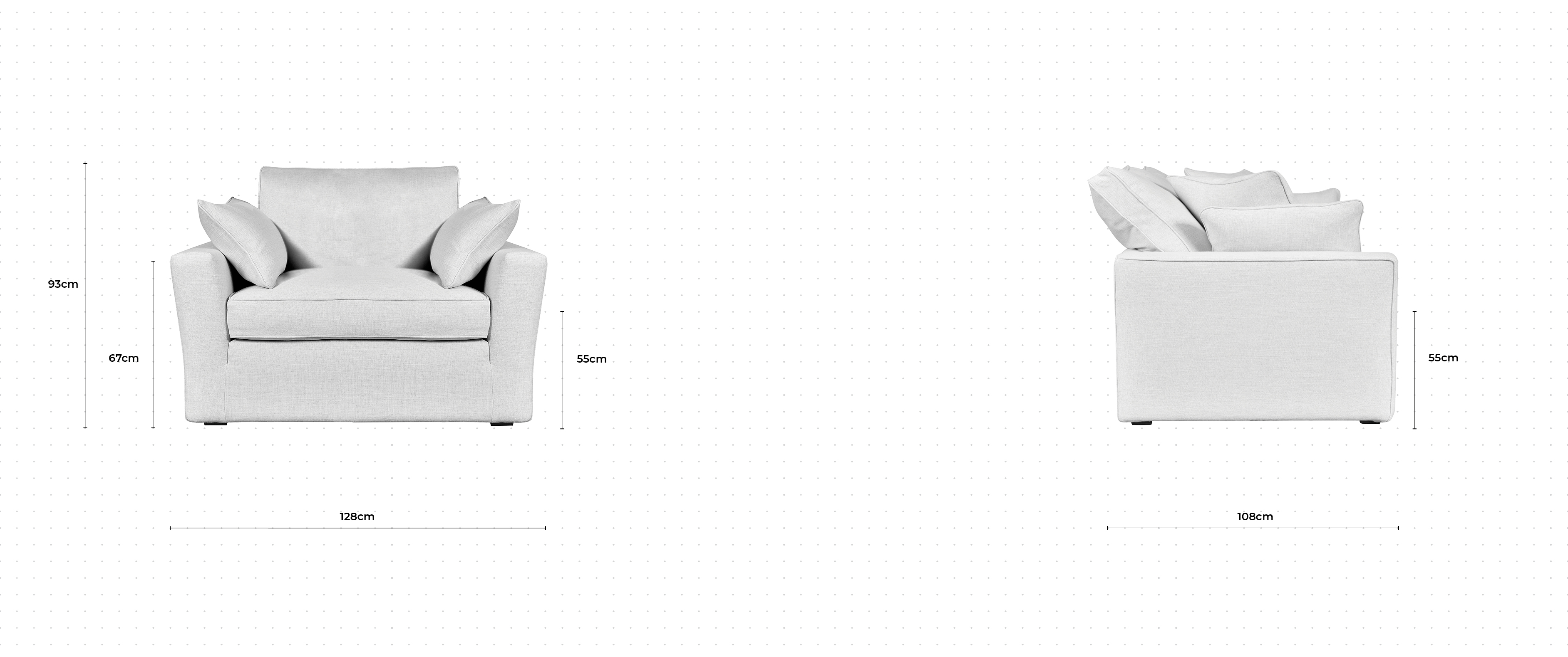 Caruso Armchair dimensions