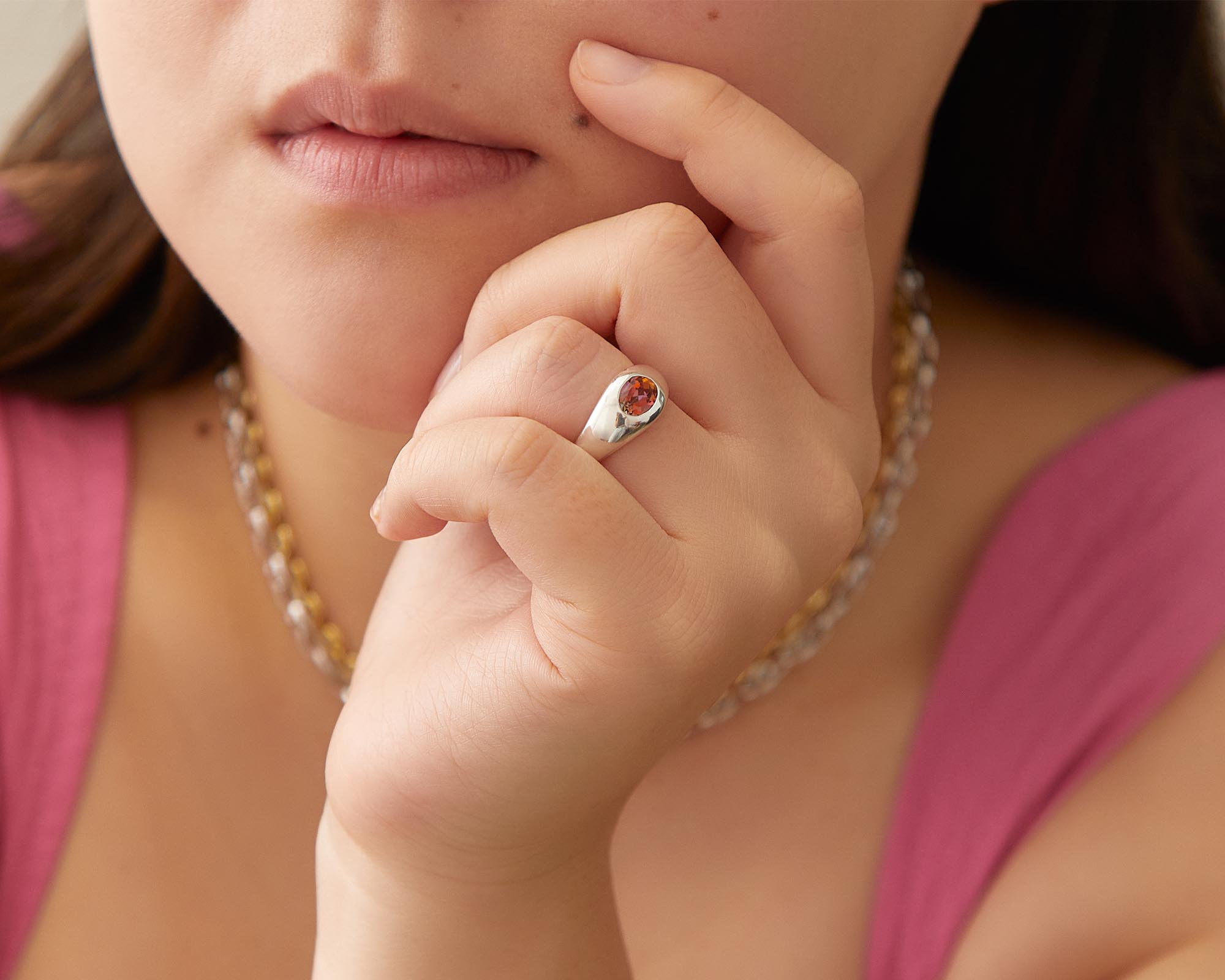 Oval gem ring discount