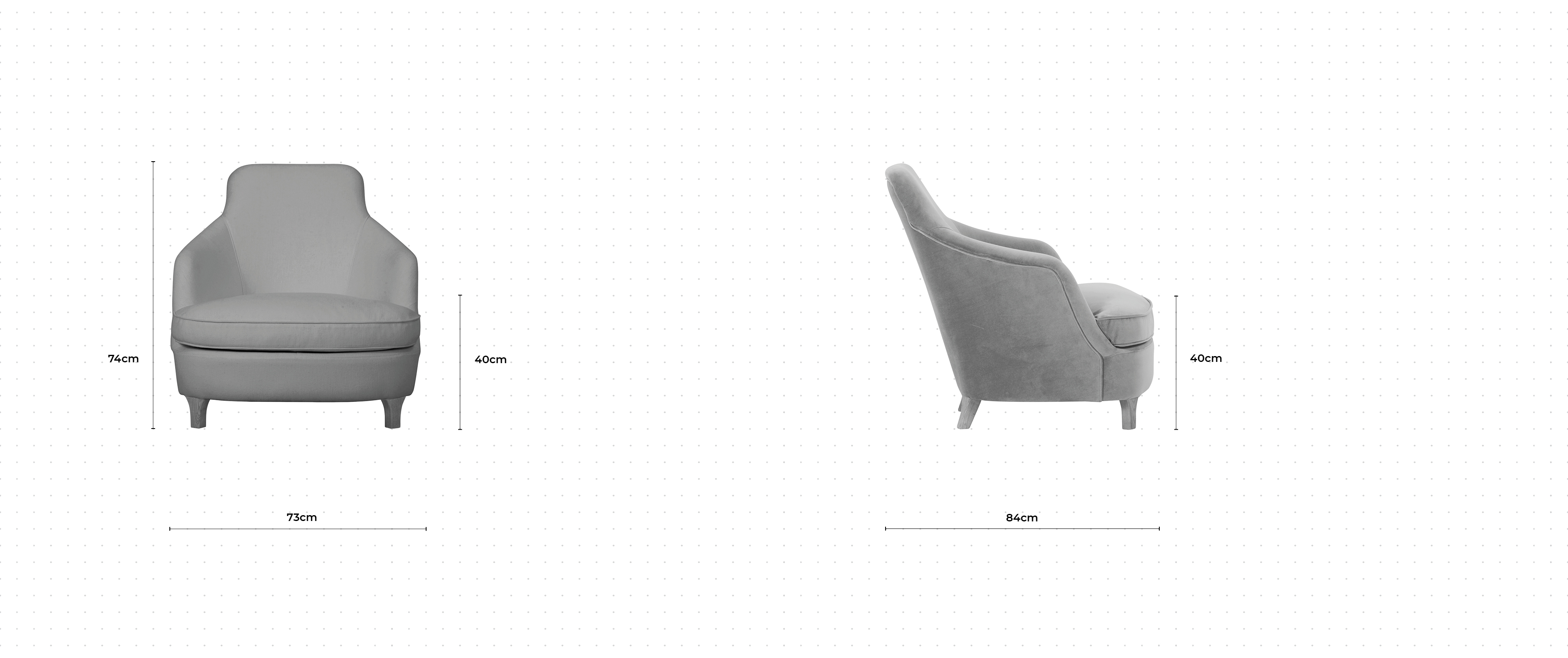 Jones Armchair dimensions
