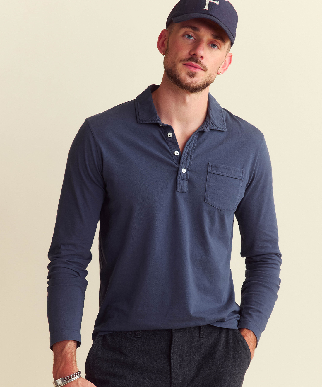 Men's Long Sleeve Pensacola Polo - Ultra-Soft Organic Pima Cotton – Billy  Reid