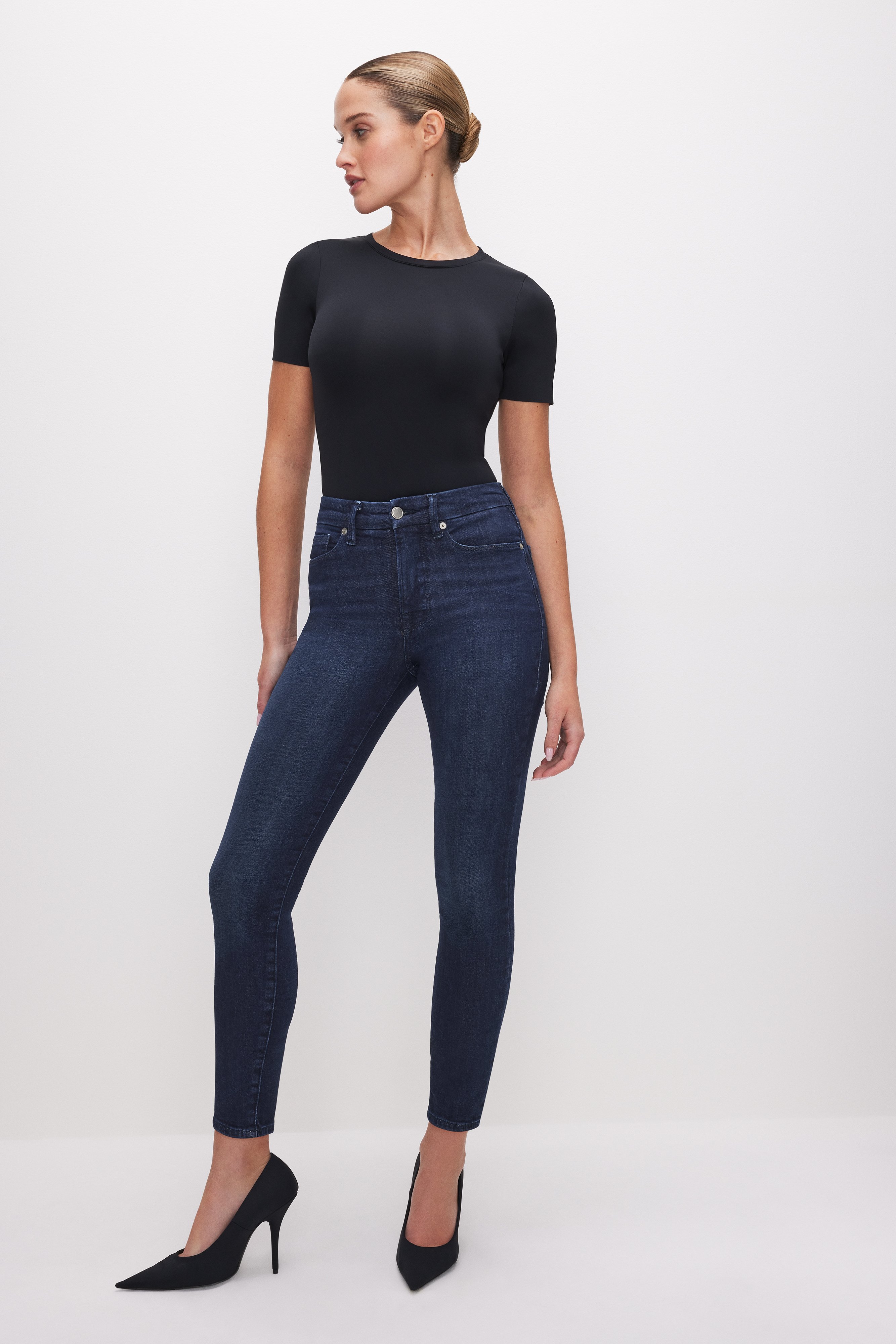 Styled with GOOD LEGS SKINNY CROPPED JEANS | BLUE224