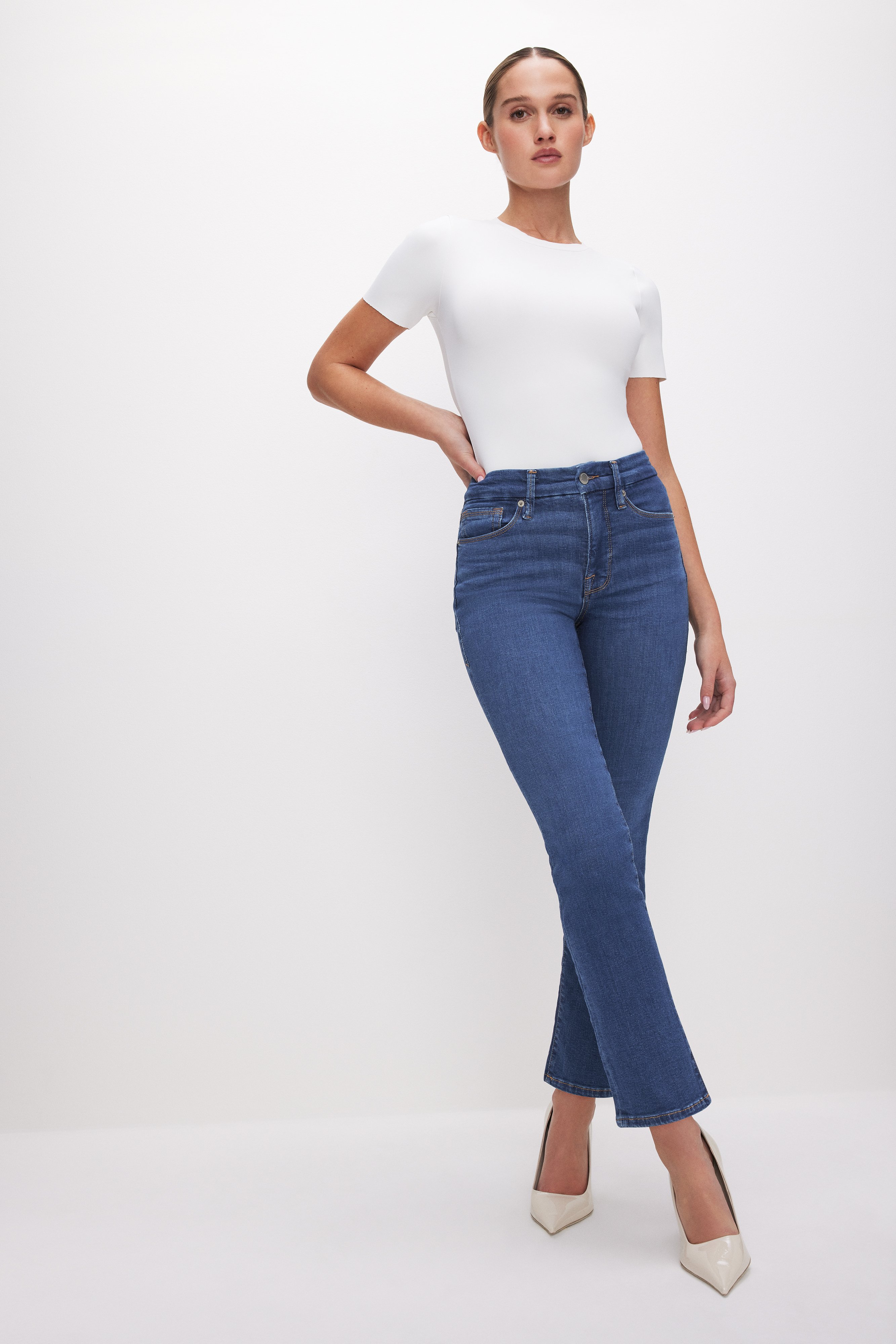 Styled with GOOD LEGS STRAIGHT JEANS | BLUE007