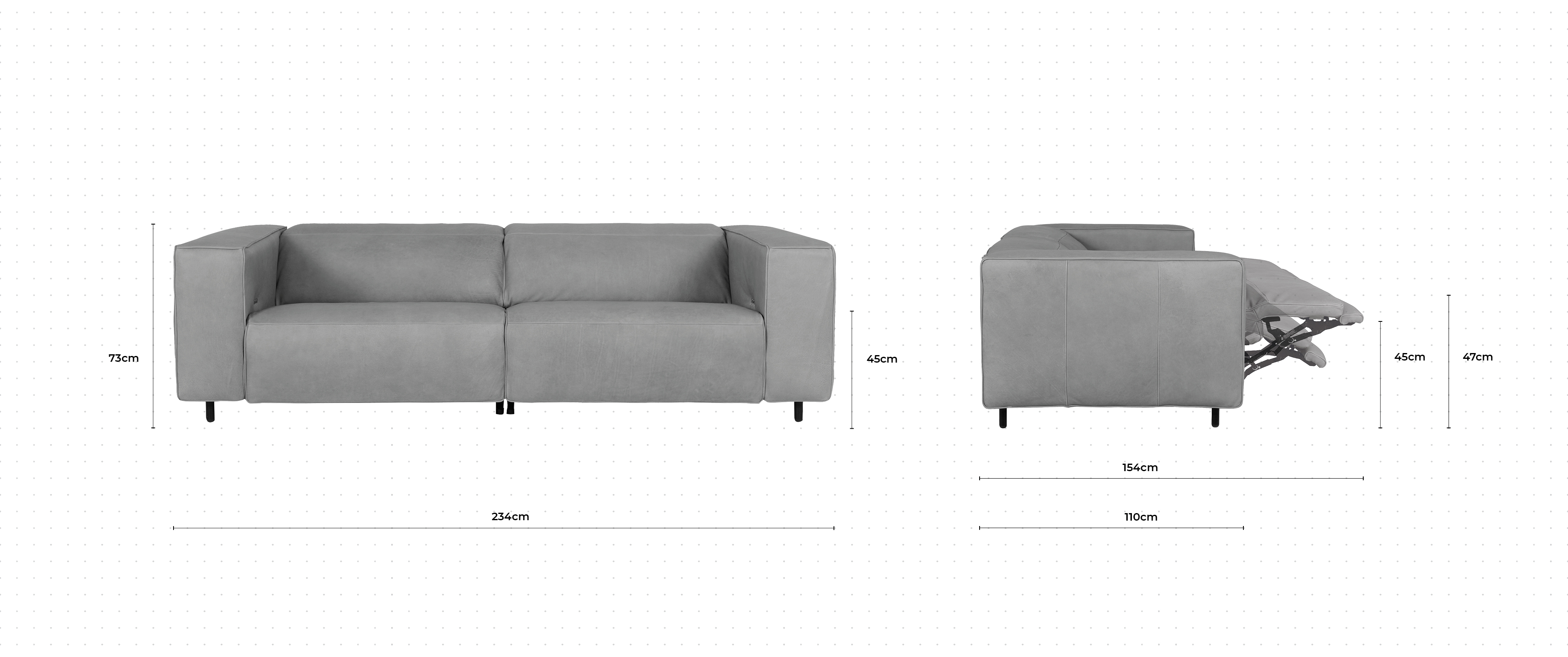 Eastwood 3 Seater Sofa dimensions