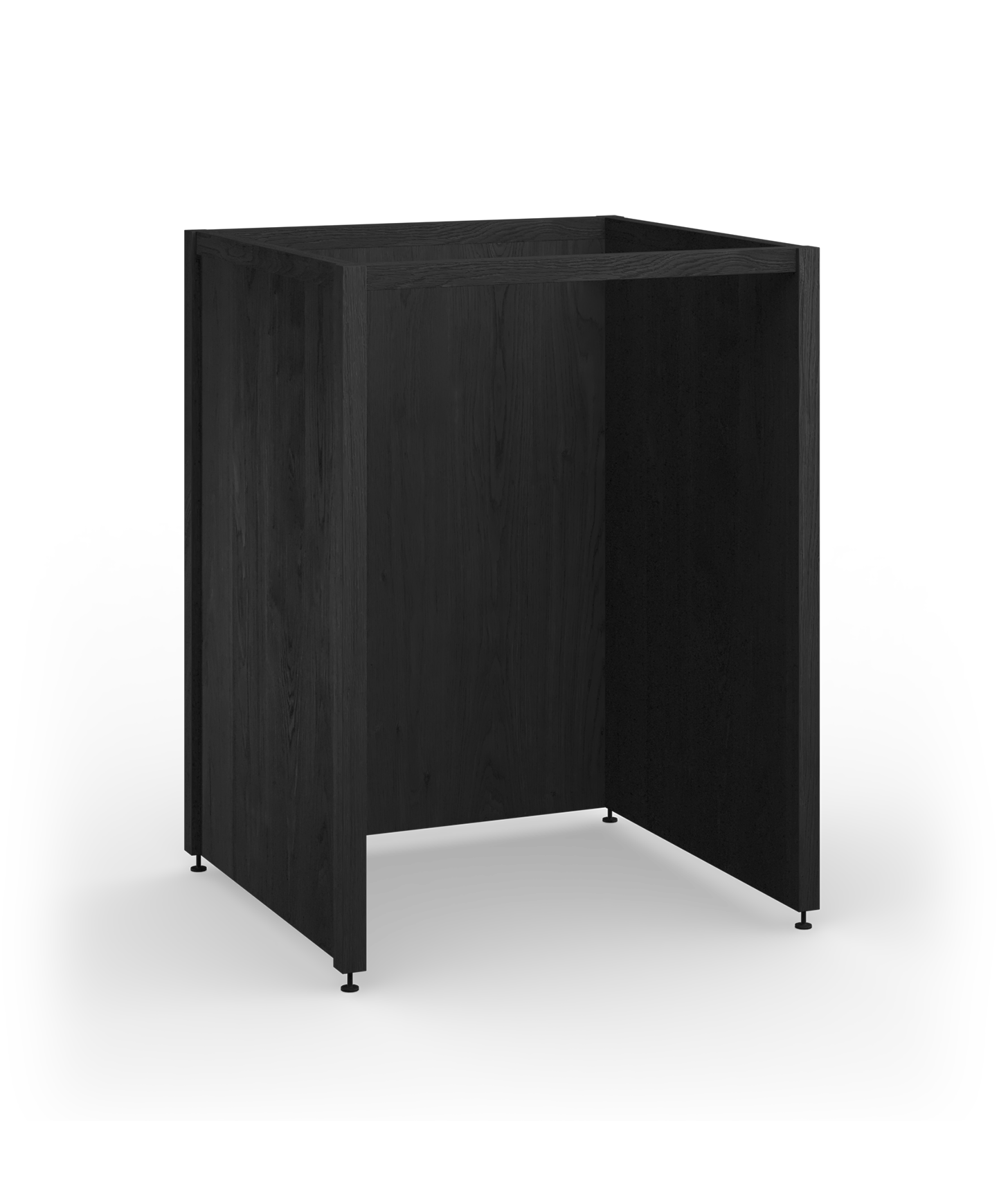 Cabinet Radix | Kit d'appareil chêne coloré Midnight Noir Matte Matte Midnight Noir Panneau arrière Noir 26 1 2 24 35 1 4 4
