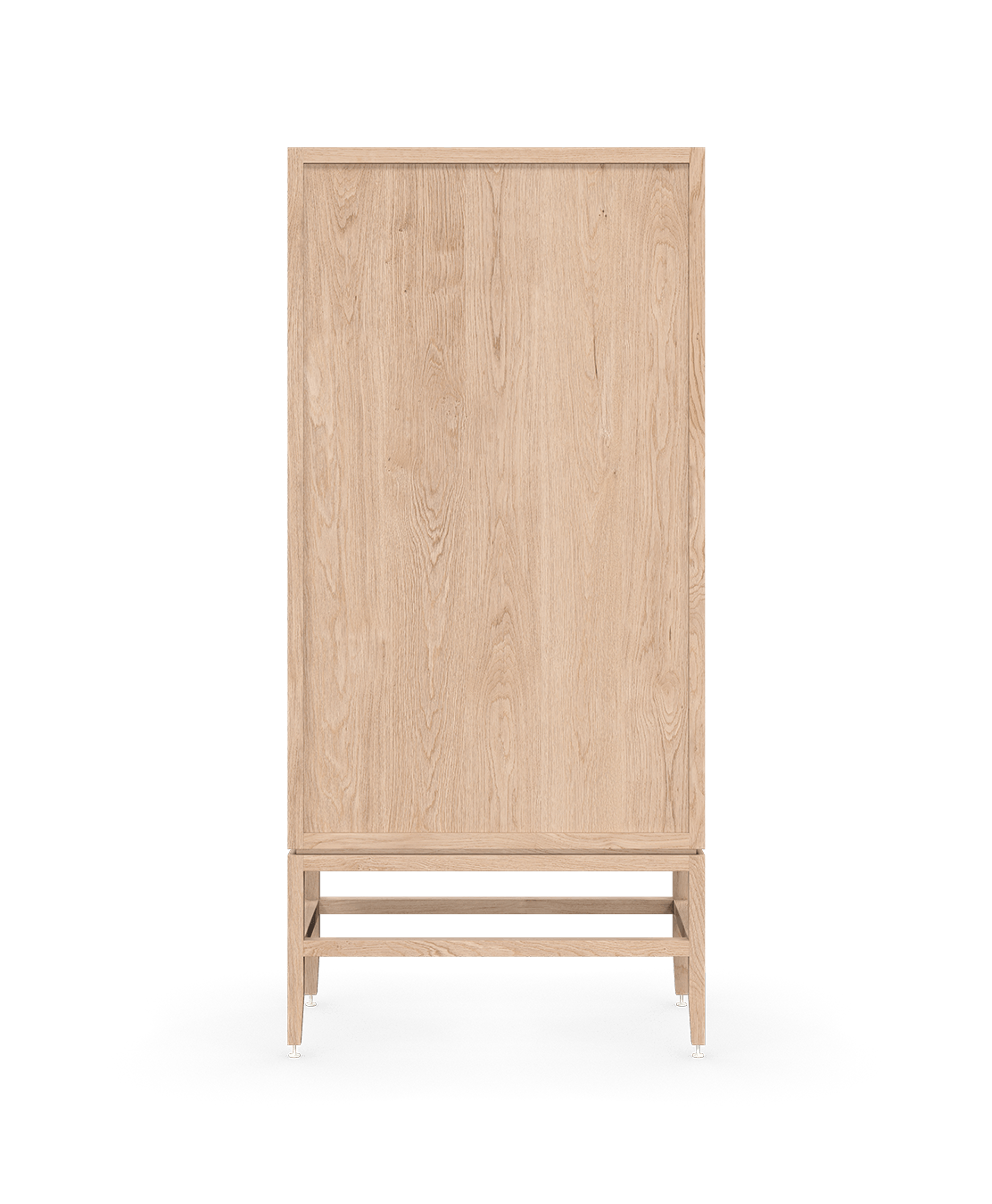 Coquo freestanding modular display hutch in natural oak with glass doors. Perfect for the kitchen, dining, bedroom or living room. 
