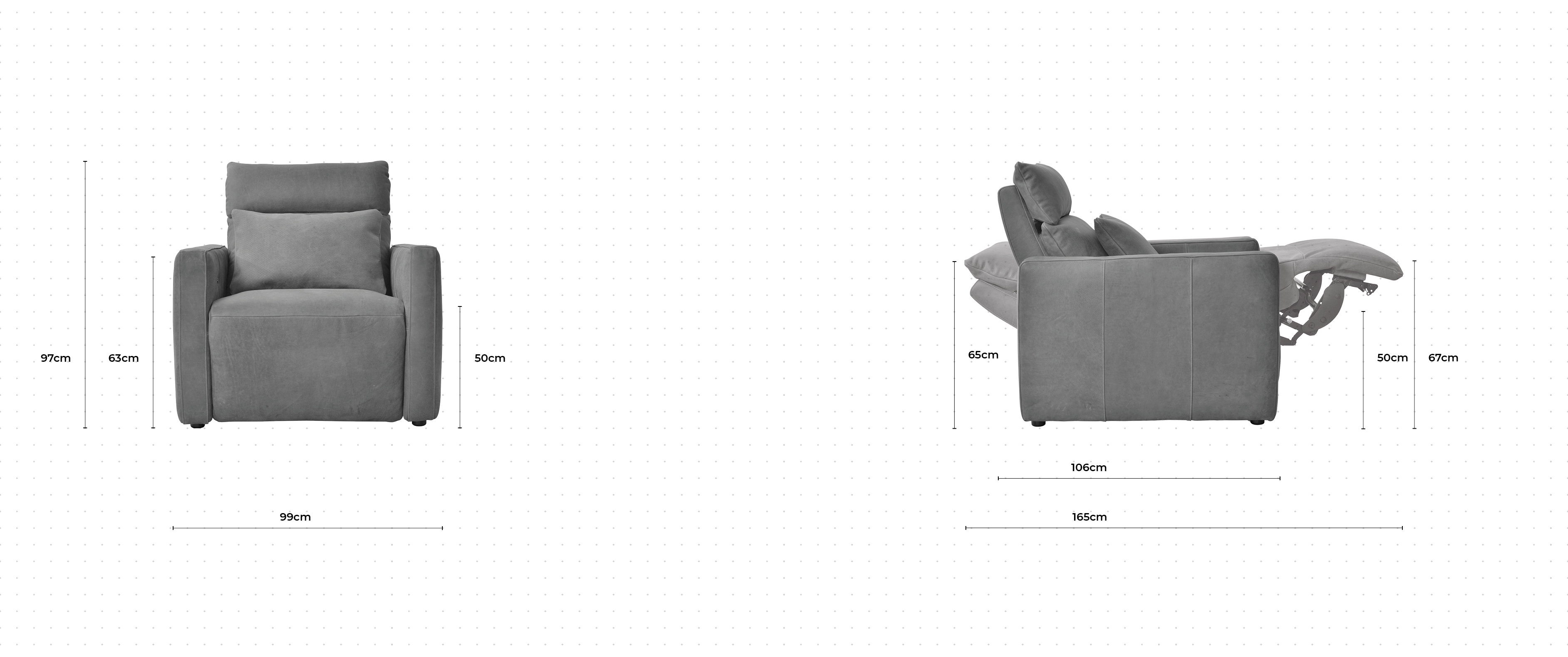 Ridley Armchair dimensions
