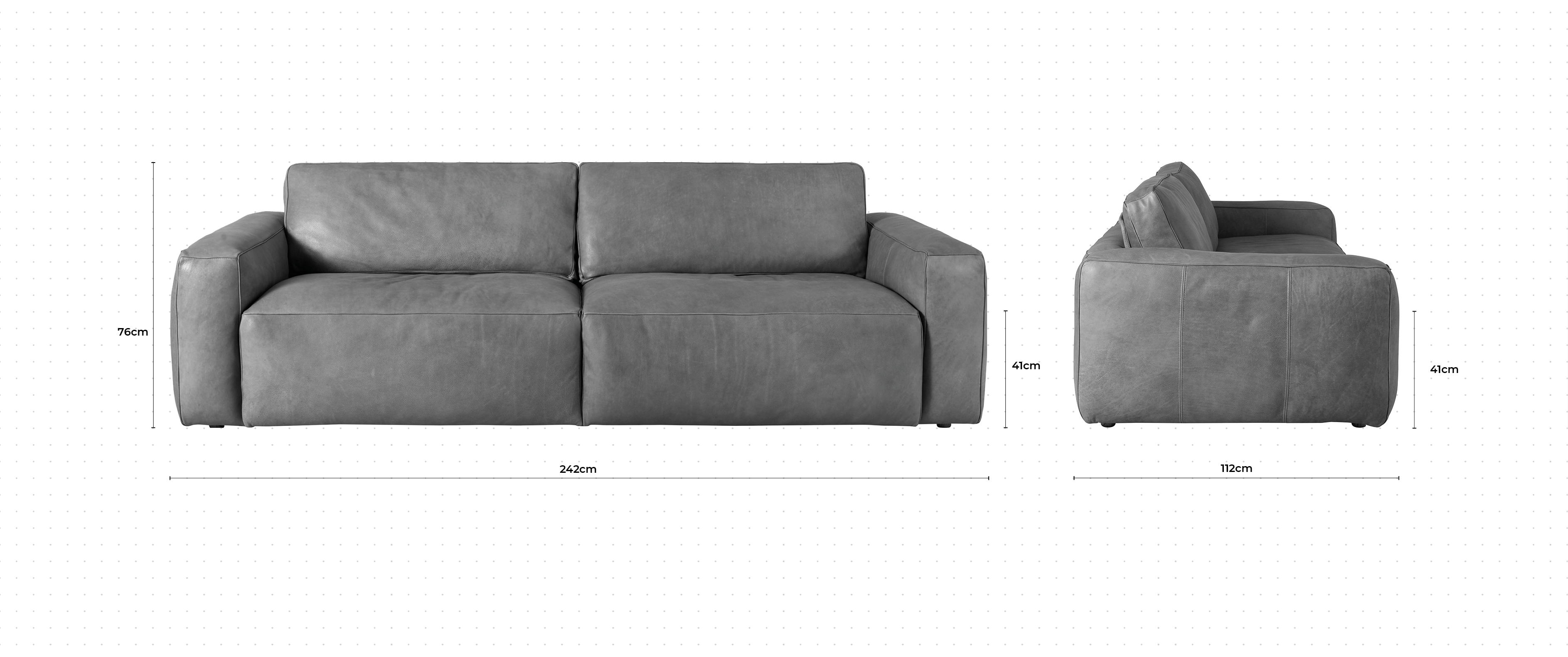 Truffle 3 Seater Sofa dimensions