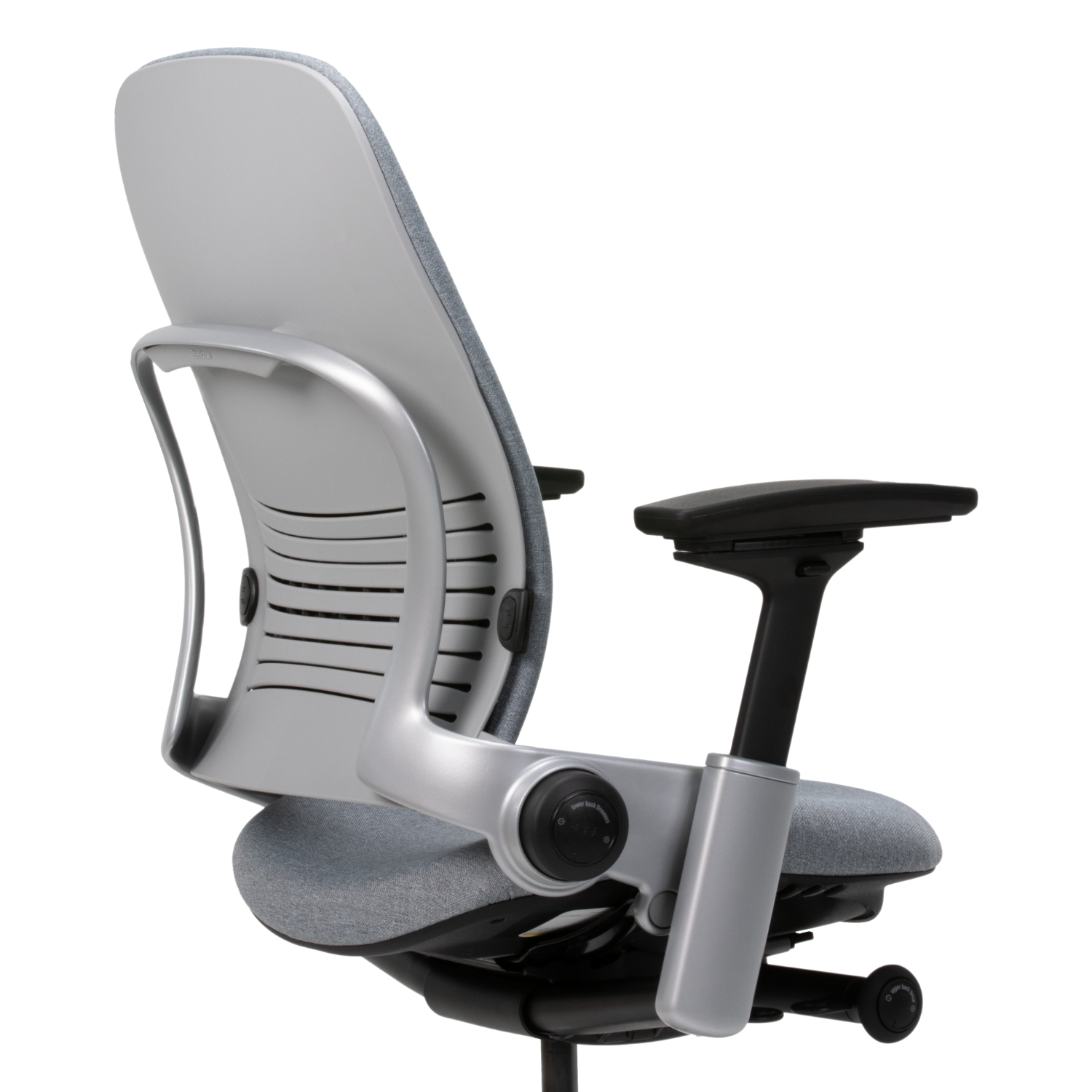 Steelcase Leap Chair, Black Fabric,FBA,5 Cylinder 