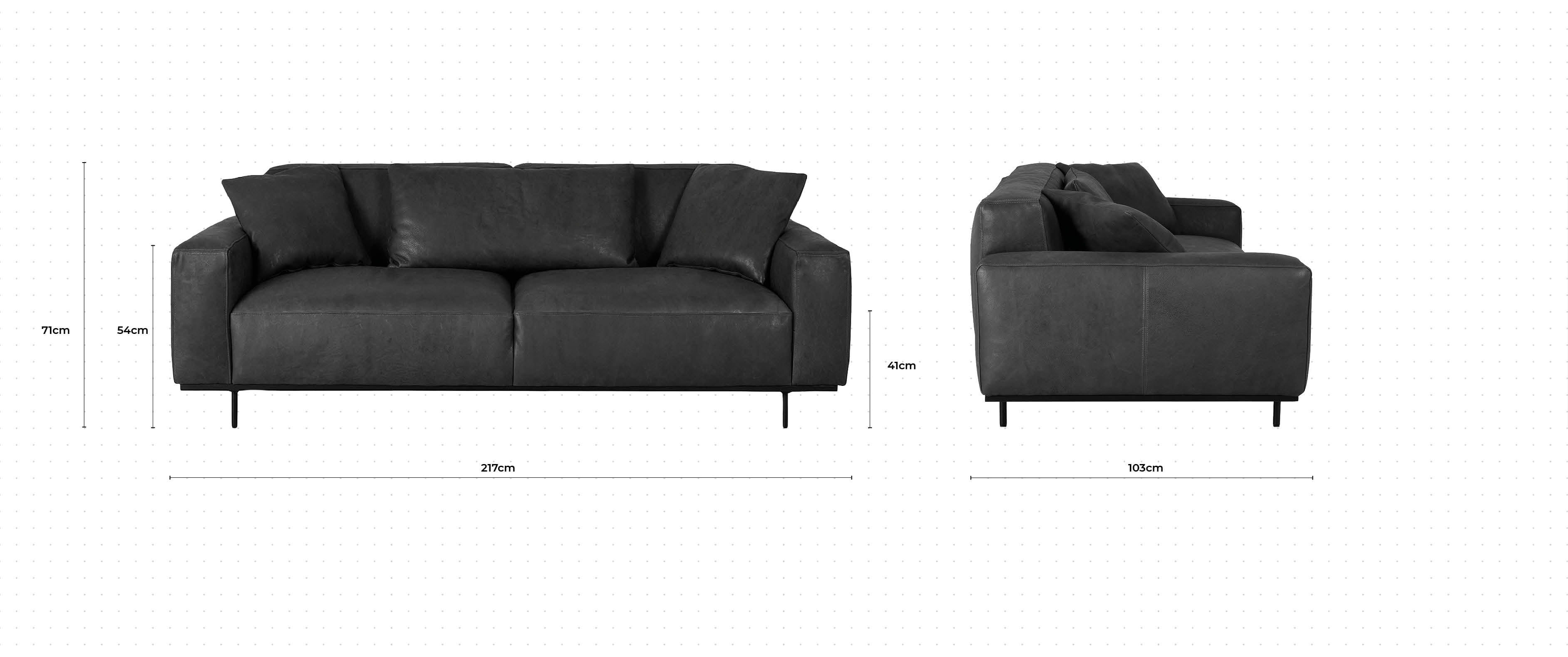 Fondant 2 Seater Sofa dimensions