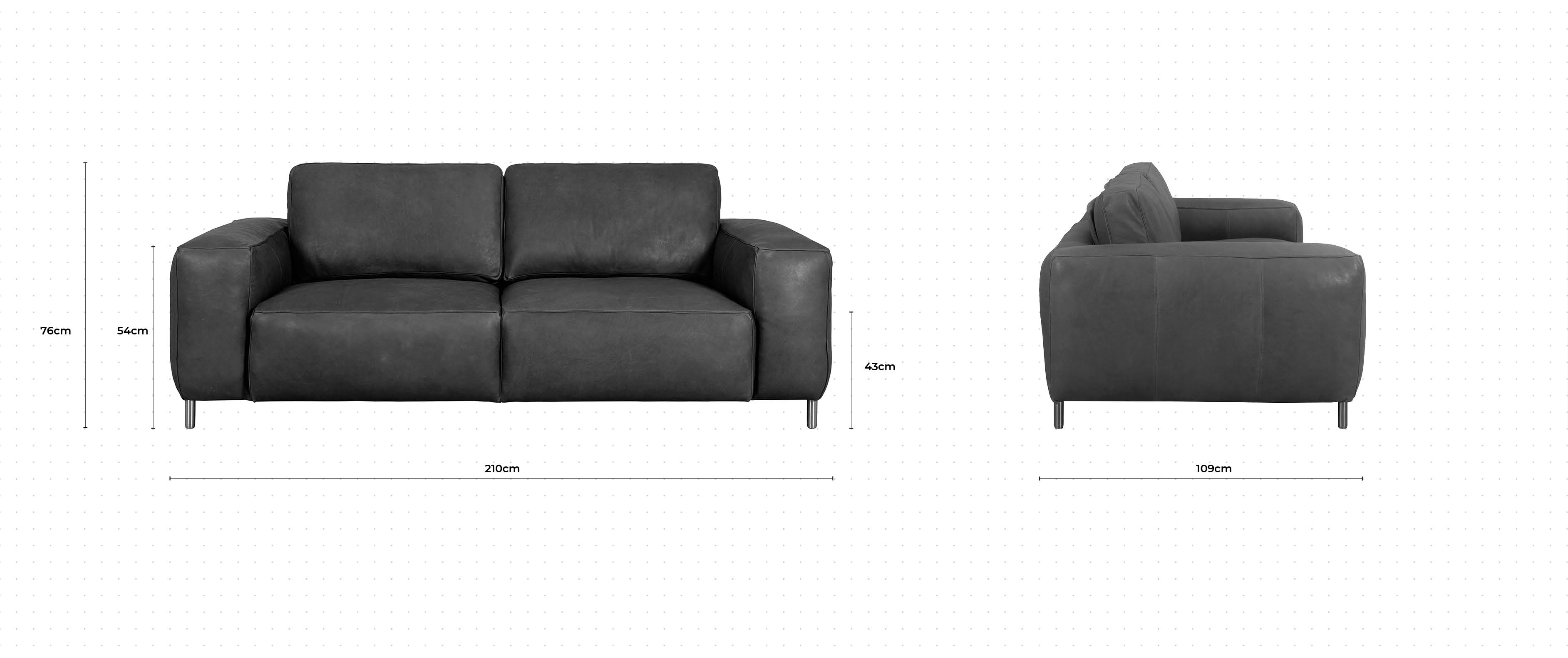 Fudge 2 Seater Sofa dimensions