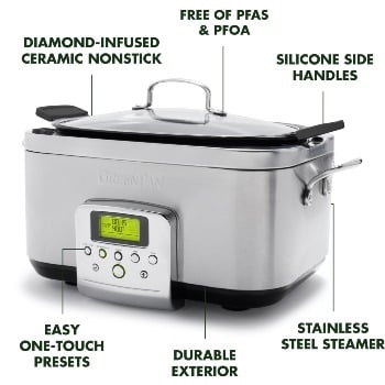 Elite Gourmet Stainless Steel Slow Cooker - Red - Shop Cookers & Roasters  at H-E-B