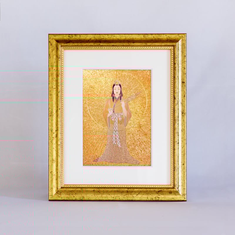 グッズ_艶金盛り 「天照大神~弥栄~」額付き_展示イメージ