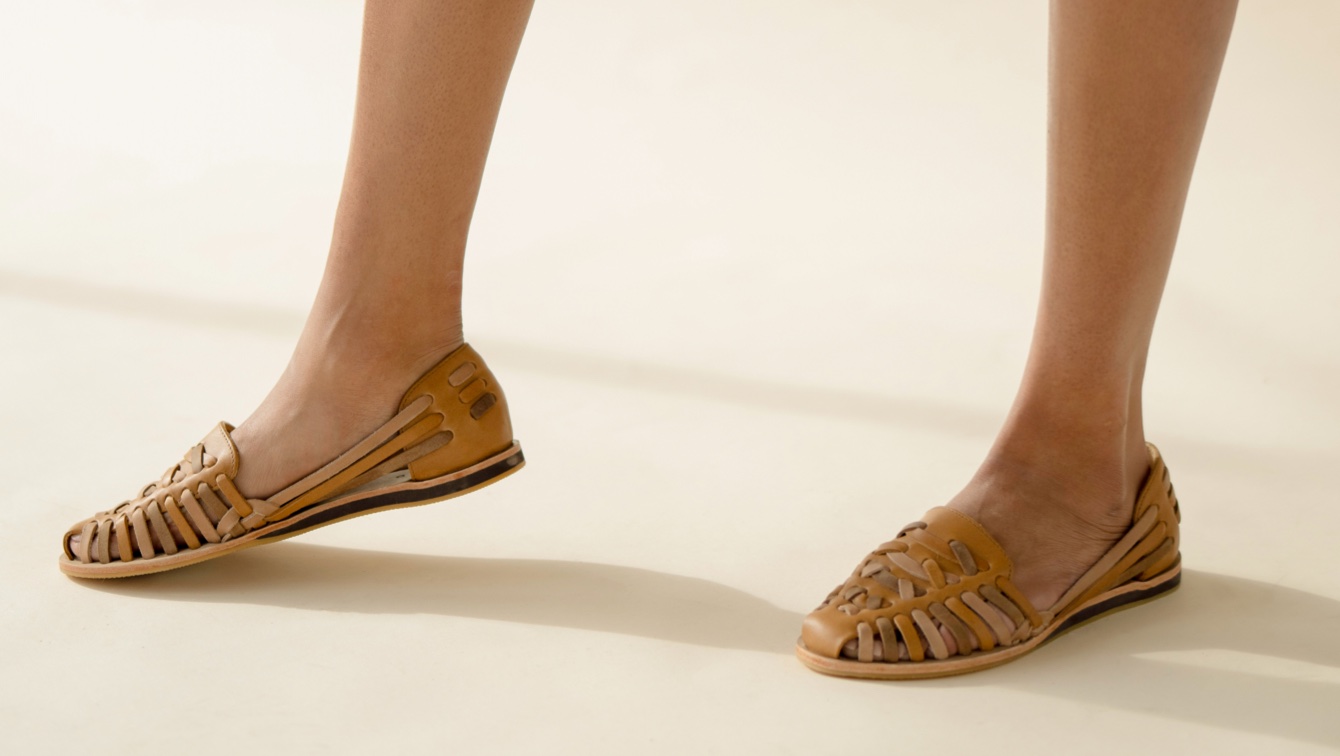 Nisolo Women's Huarache Sandal Saddle Brown Colorblock