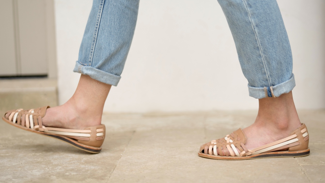 Nisolo Women's Huarache Sandal Almond Colorblock