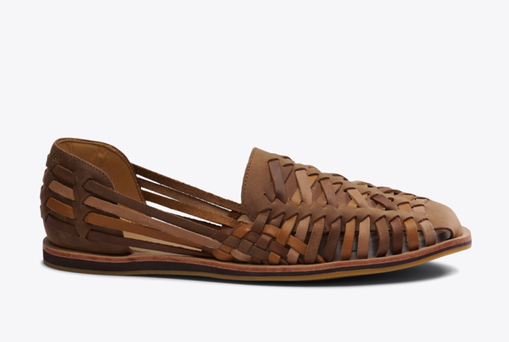 Nisolo Men's Huarache Sandal Tobacco Colorblock - Every Nisolo product is built on the foundation of comfort, function, and design. 