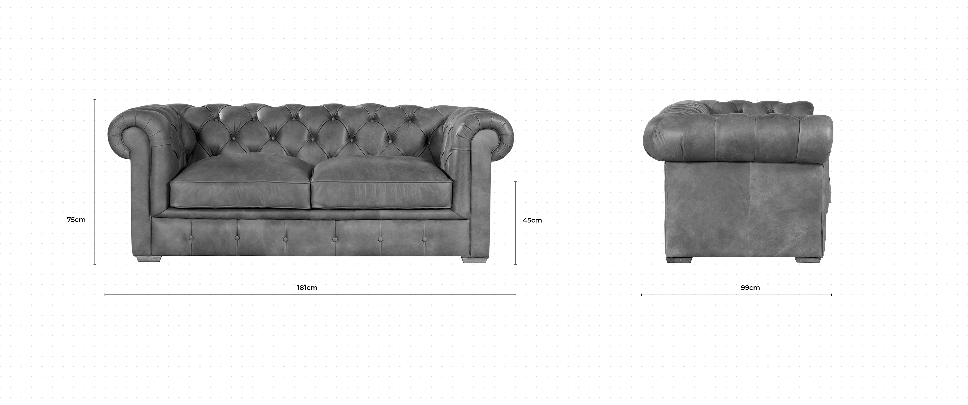 Gainsborough 2 Seater Sofa dimensions