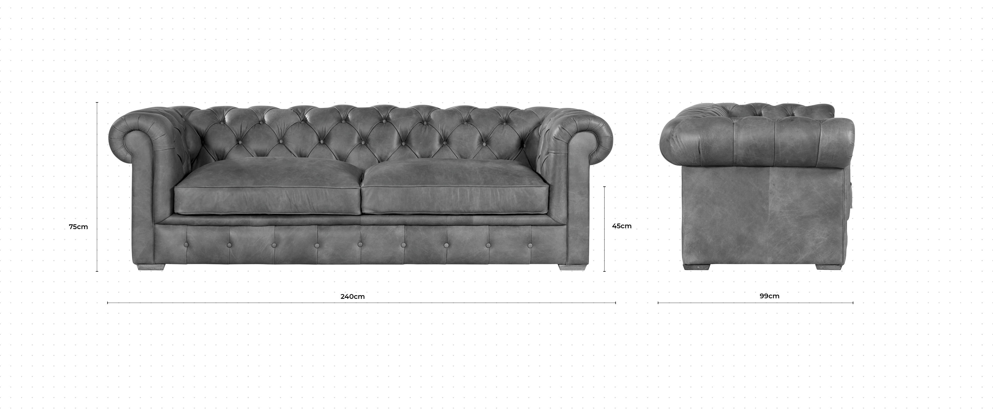 Gainsborough 3 Seater Sofa dimensions
