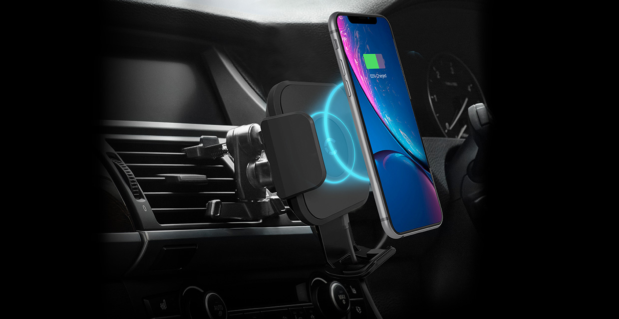 Wireless 10W Smartphone Car Charger Vent Mount